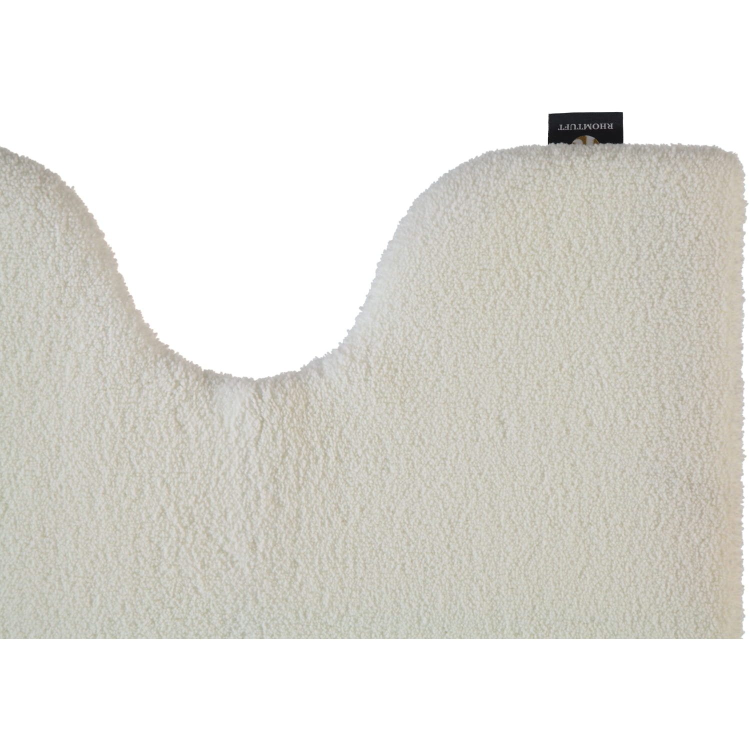 Rhomtuft - Badteppiche Square - Farbe: weiss - 01 - Toilettenvorlage mit Ausschnitt 55x60 cm