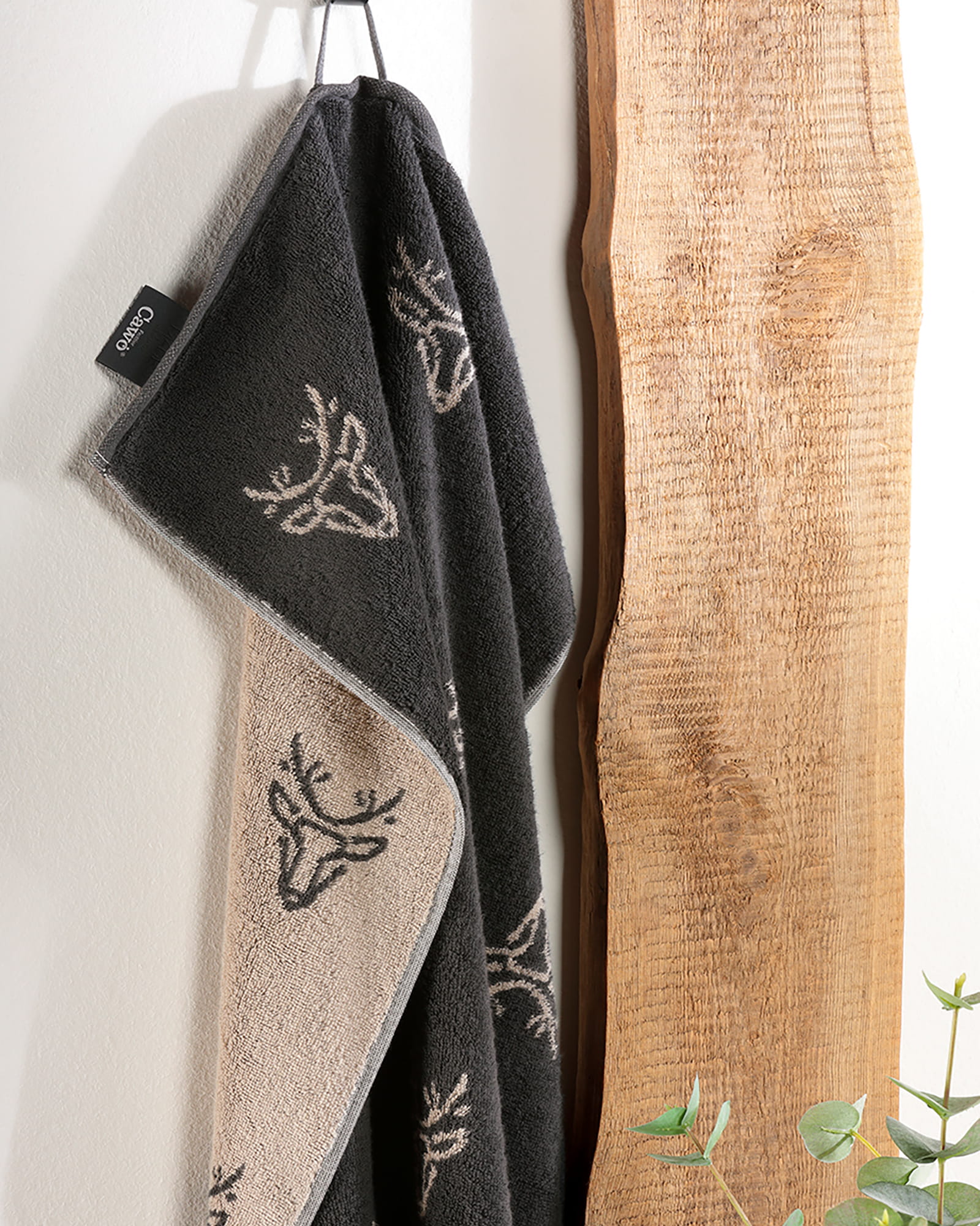 Cawö Handtücher Alpenchic Edition Allover 6229 granit - 73 - Duschtuch 70x140 cm