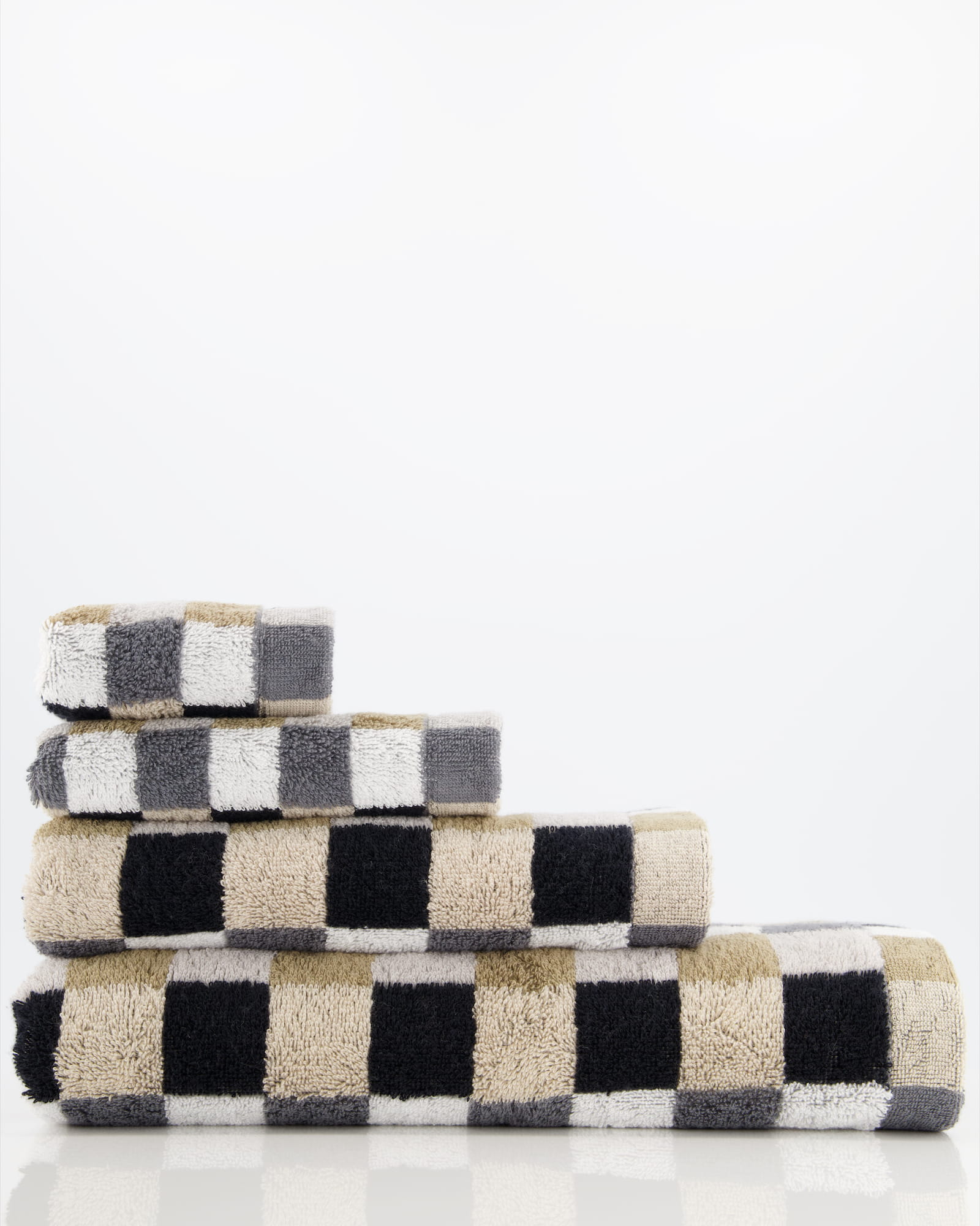 Cawö - Life Style Karo 7047 - Farbe: 37 - kiesel - Gästetuch 30x50 cm
