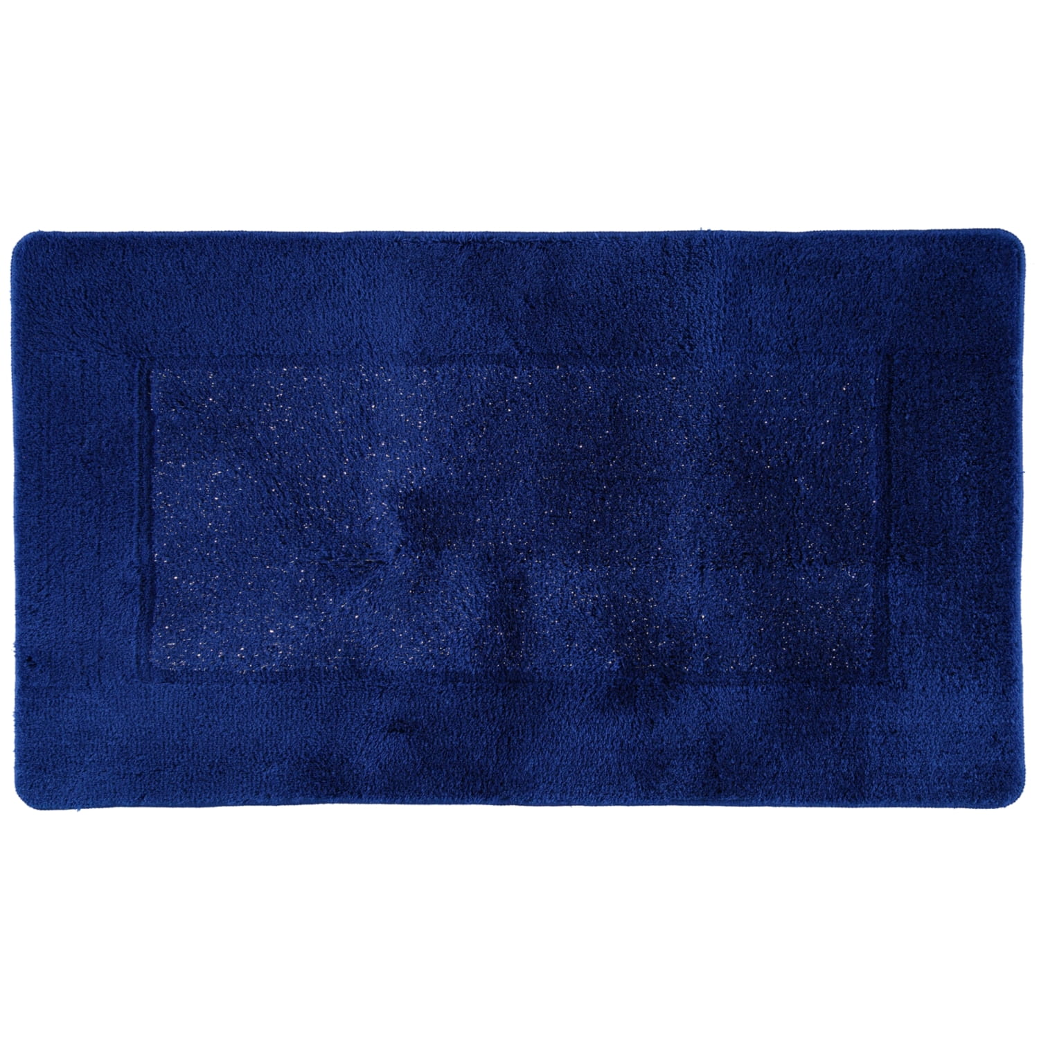 Rhomtuft RHOMY - Badteppich Versailles 255 - Farbe: royalblau/lurex - 408 - 65x115 cm