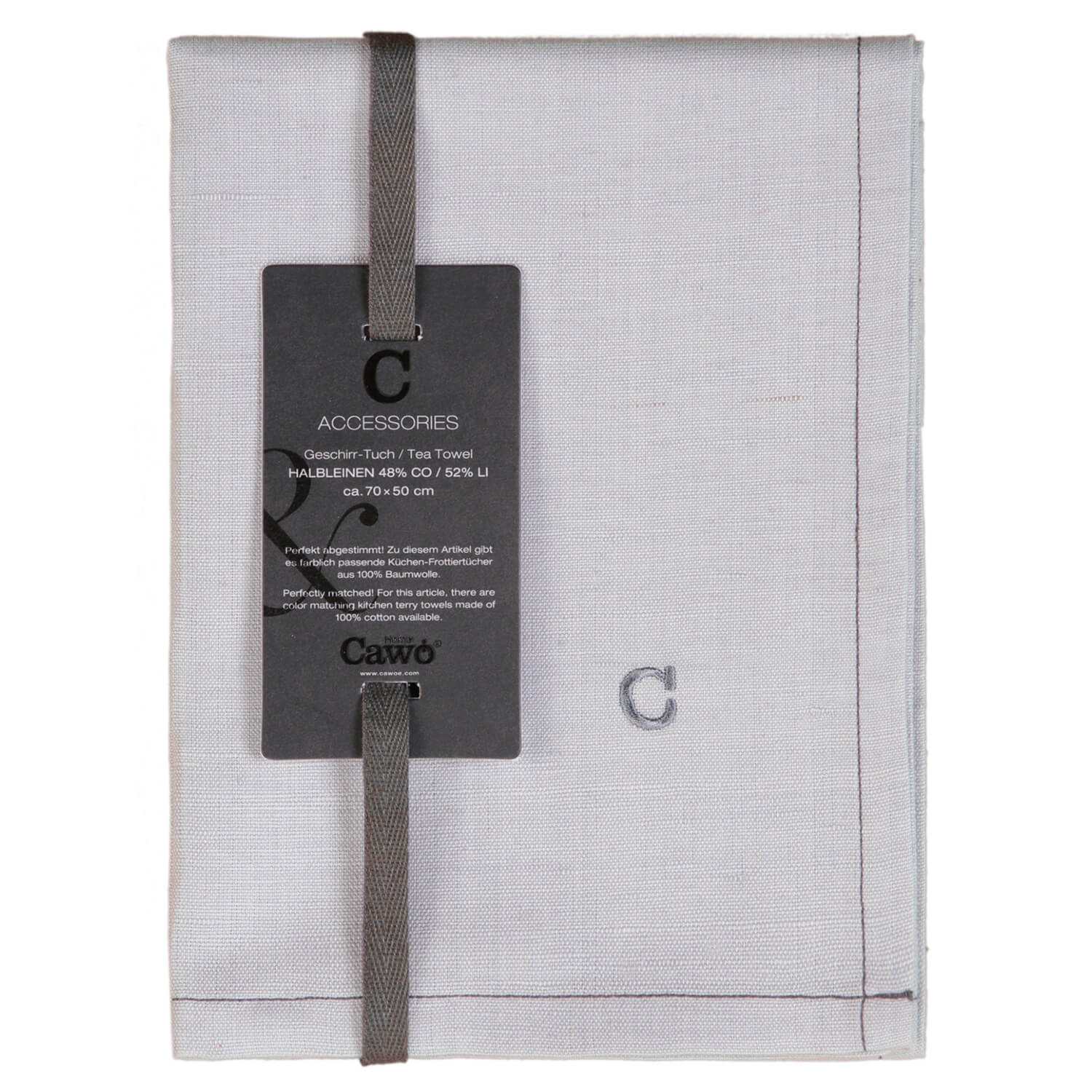 Cawö Home Solid 500 - Geschirrtuch 50x70 cm - Farbe: platin - 705
