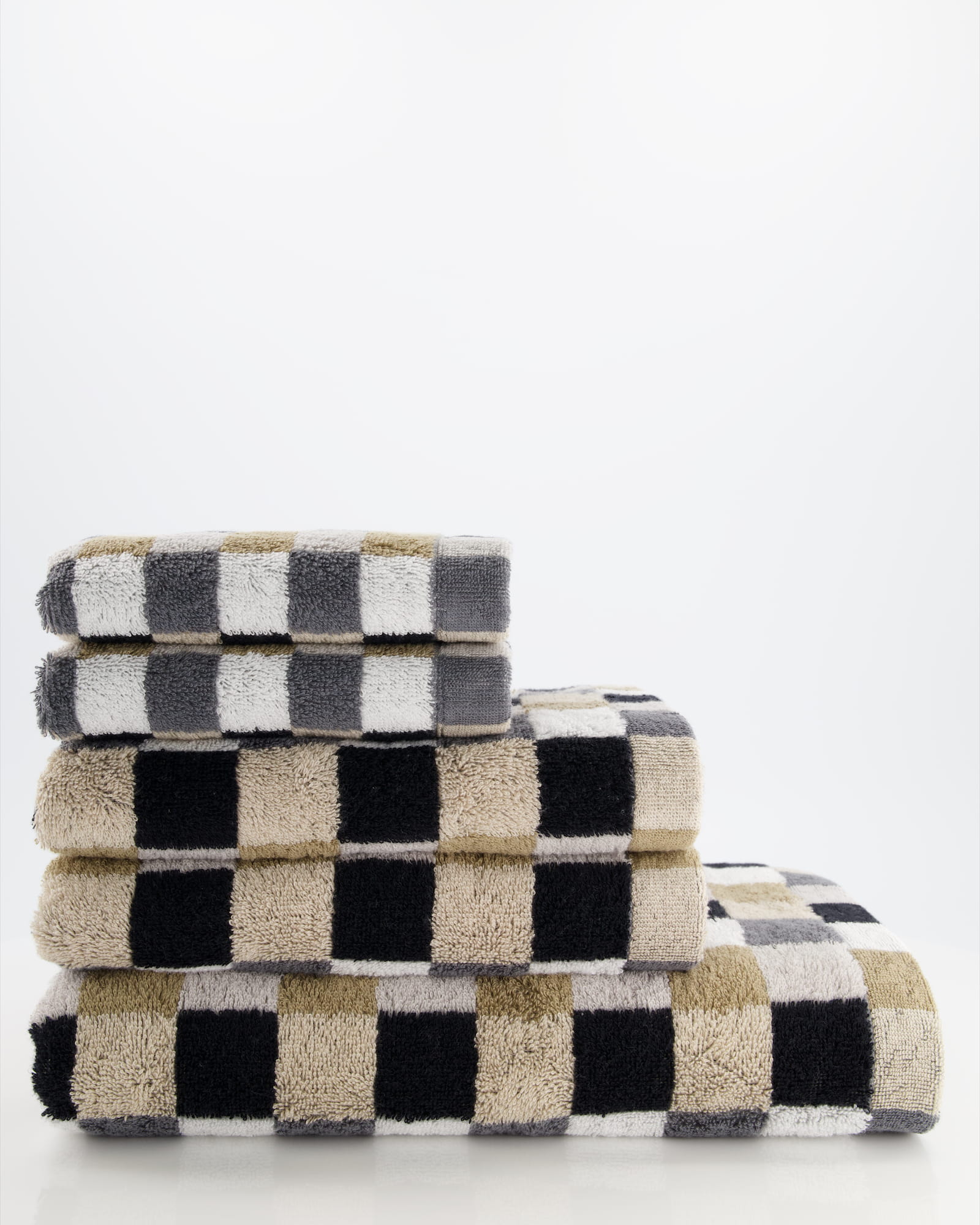 Cawö - Life Style Karo 7047 - Farbe: 37 - kiesel - Gästetuch 30x50 cm
