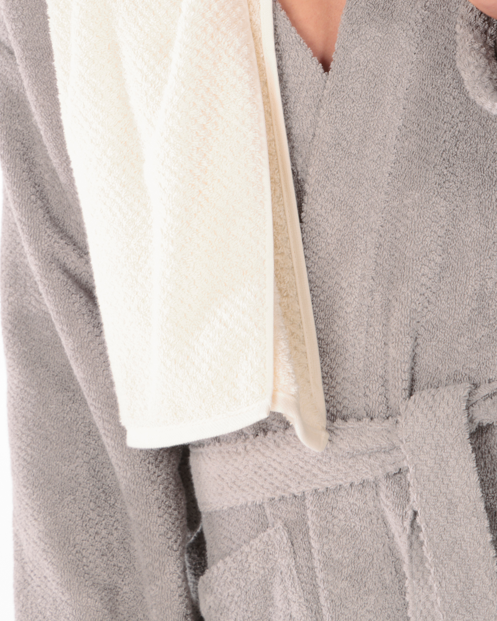 Cawö Herren Bademantel Pure 5622 - Farbe: stein - 727