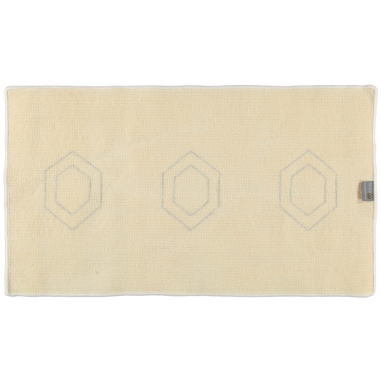 Rhomtuft RHOMY - Badteppich Elegance 259 - Farbe: weiß/silberlurex - 151 - 65x115 cm
