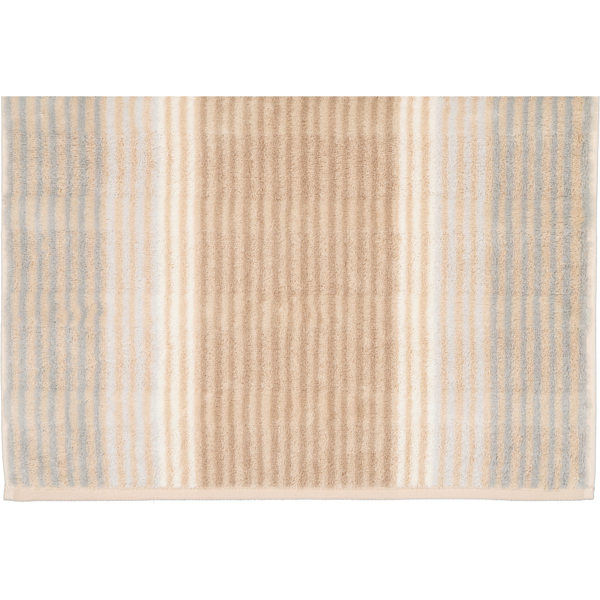 Cawö - Noblesse Cashmere Streifen 1056 - Farbe: sand - 33 - Seiflappen 30x30 cm