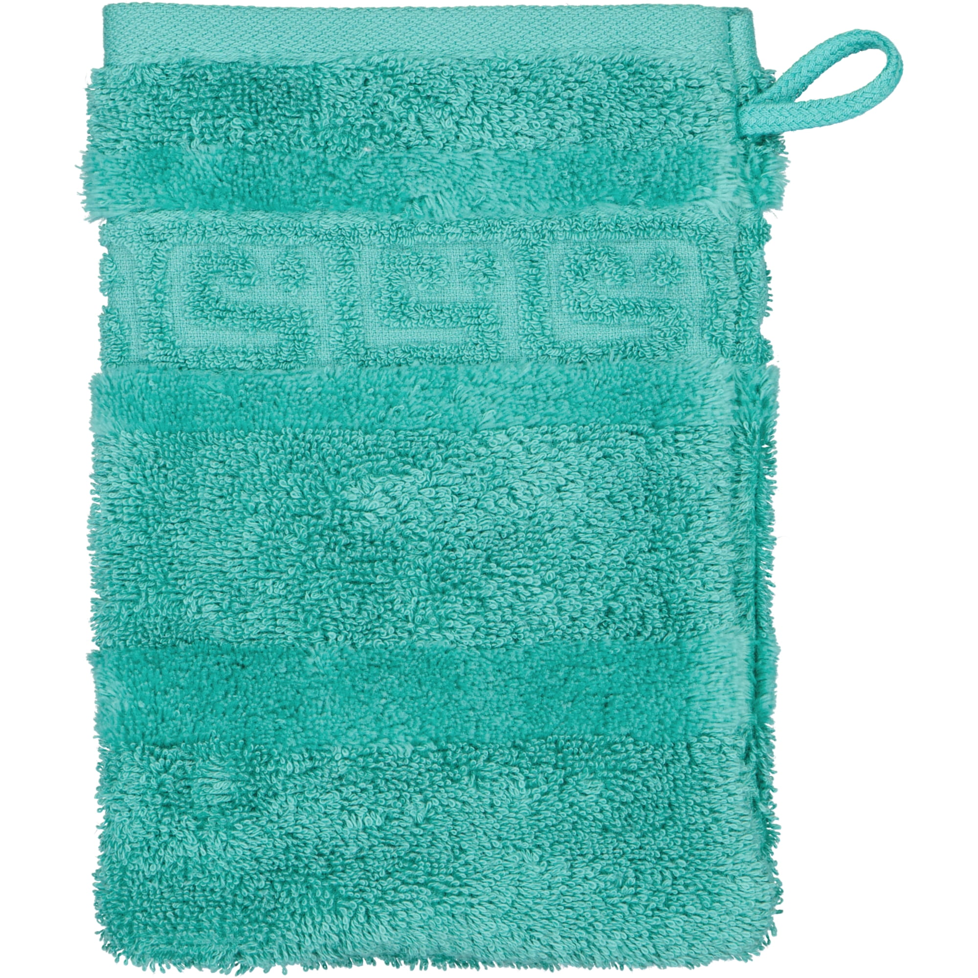 Cawö Handtücher Noblesse Uni 1001 smaragd - 421 - Waschhandschuh 16x22 cm