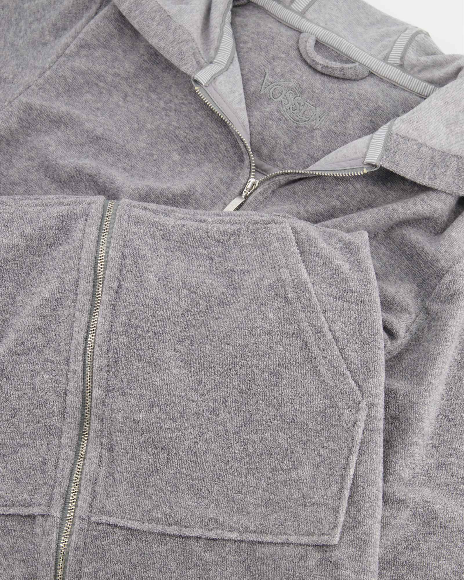 Vossen Bademäntel Damen Kurzmantel mit Kapuze Tampa melange - 7380