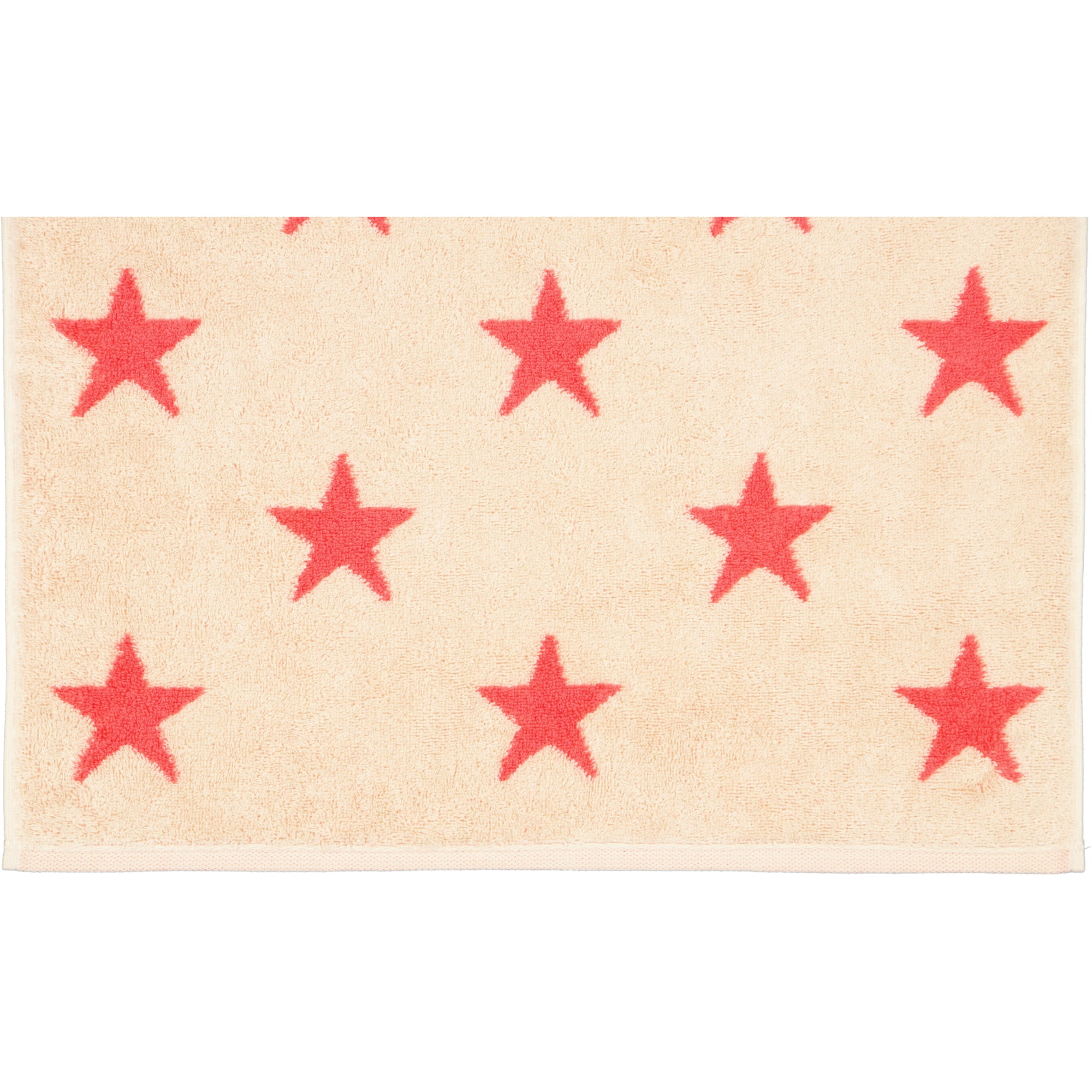 Cawö Handtücher NEW STARS Sterne groß 6260 beige/pink - 32 - Handtuch 50x100 cm