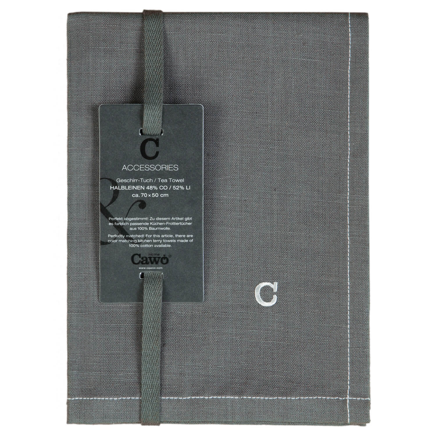 Cawö Home Solid 500 - Geschirrtuch 50x70 cm - Farbe: anthrazit - 774