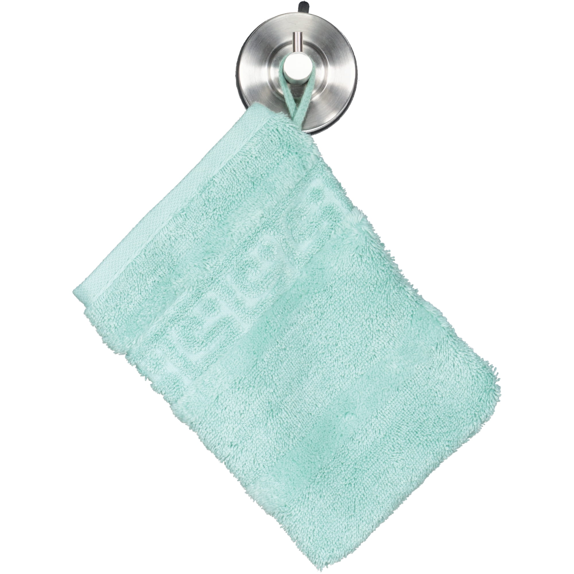 Cawö - Noblesse Uni 1001 - Farbe: 474 - agavegrün - Waschhandschuh 16x22 cm