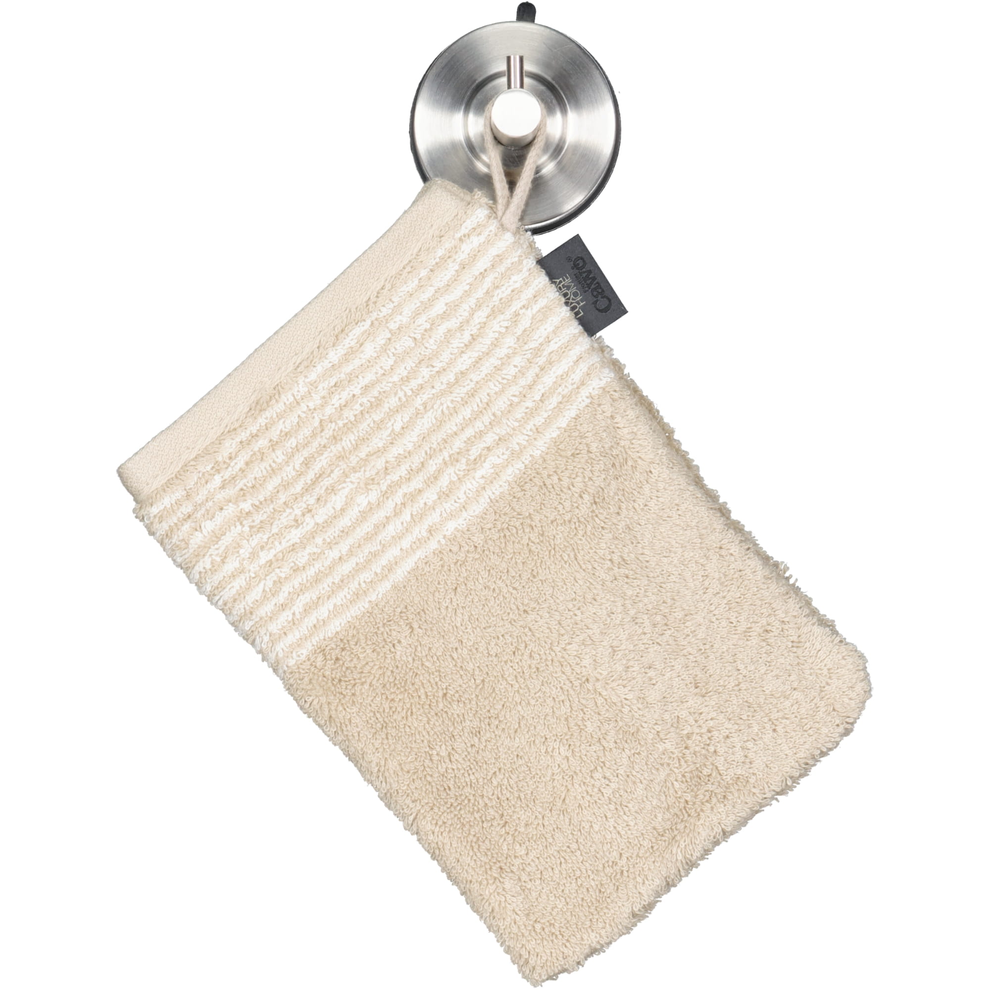 Cawö - Luxury Home Two-Tone 590 - Farbe: sand - 33 - Waschhandschuh 16x22 cm