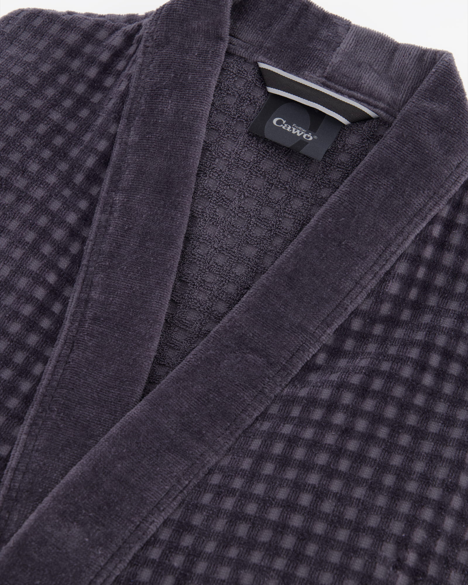 Cawö Herren Bademantel Kimono 3714 - Farbe: anthrazit - 774