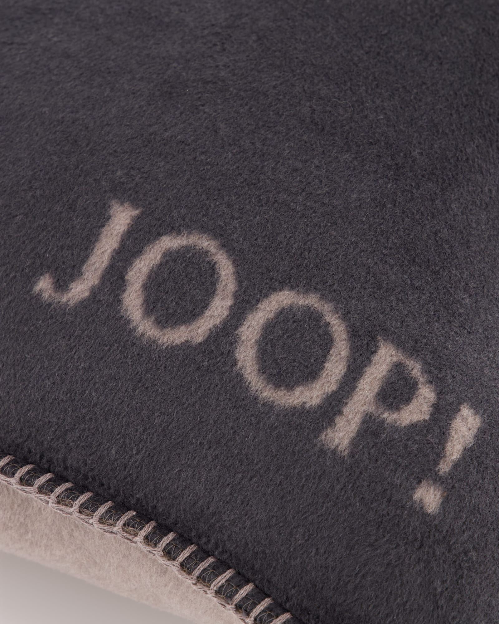 JOOP! Kissenhülle Uni-Doubleface - Größe: 50x50 cm - Farbe: Anthrazit-Taupe