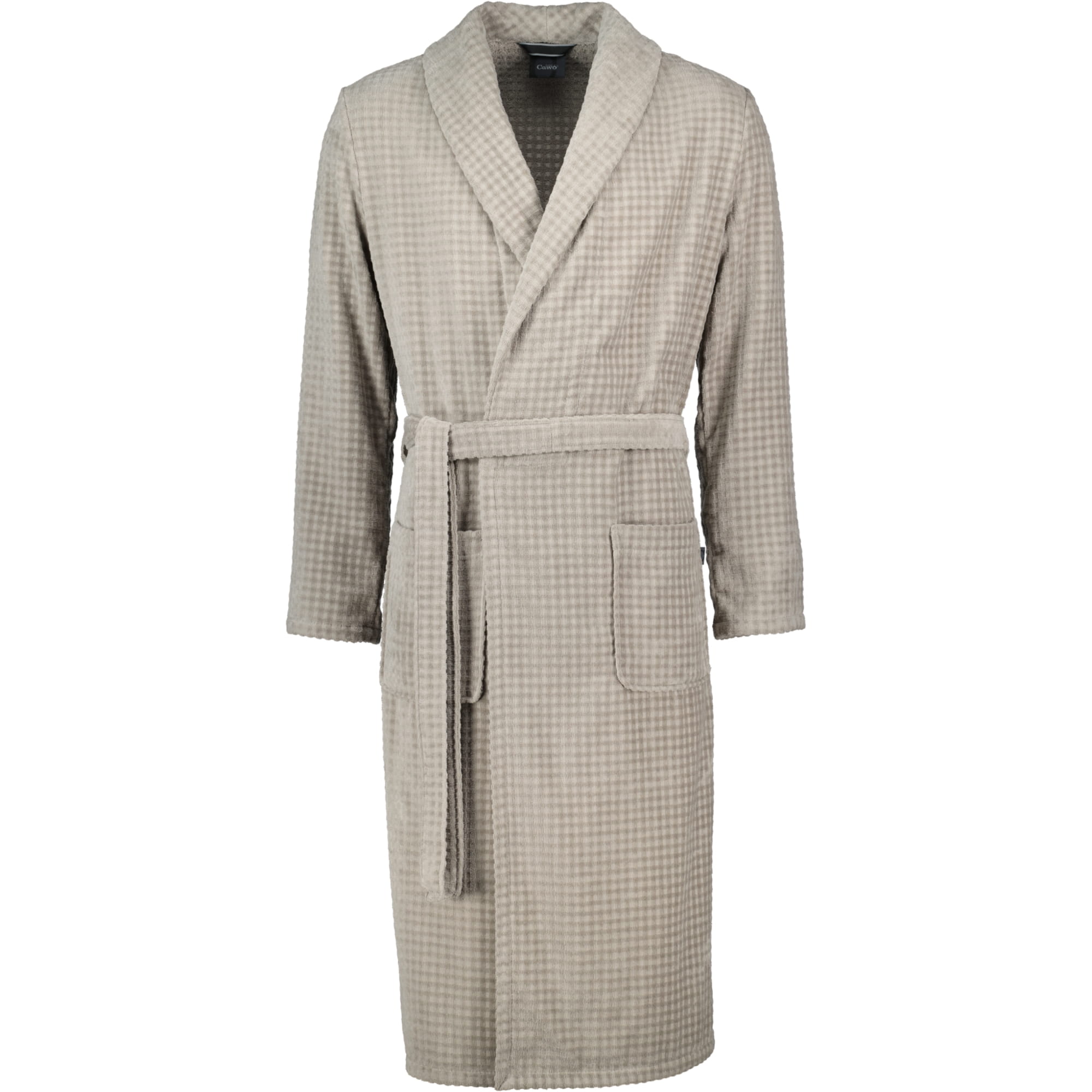 Cawö Bademäntel Herren Schalkragen Waffelpiqué 6508 graphit - 779