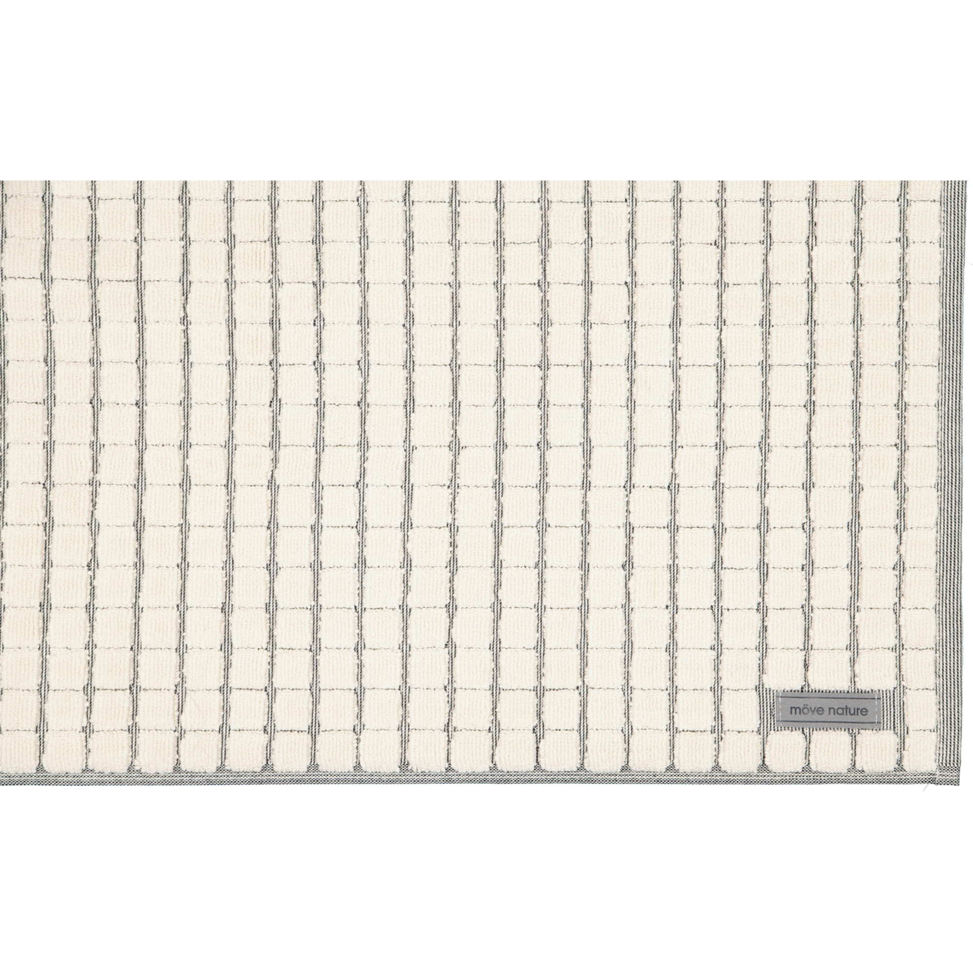 Möve - Eden - Badteppich Kästchenstruktur - Größe: 60x100 cm -  Farbe: natur - 869 (1-0347/8127)