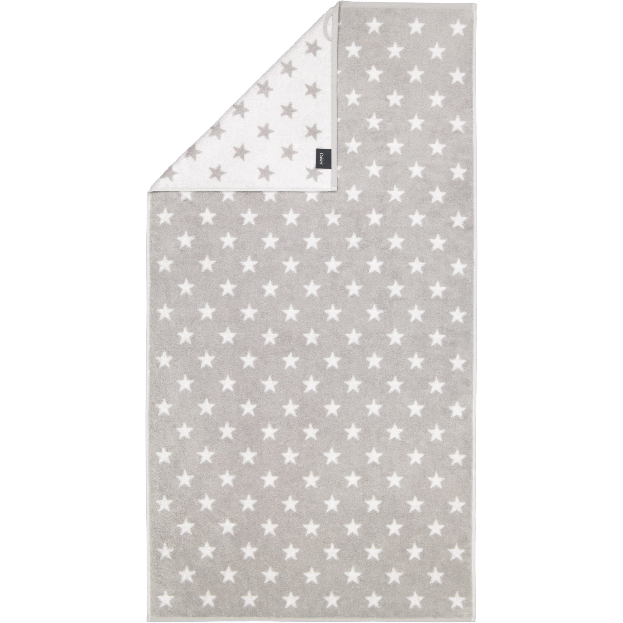 Cawö Handtücher NEW STARS Sterne klein 6261 platin/weiß - 76 - Duschtuch 70x140 cm