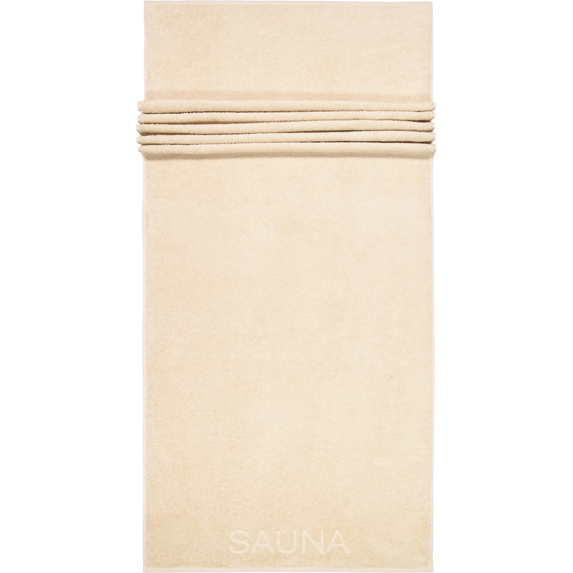 Cawö Saunatücher Pure 6501 beige - 370 - 80x200 cm