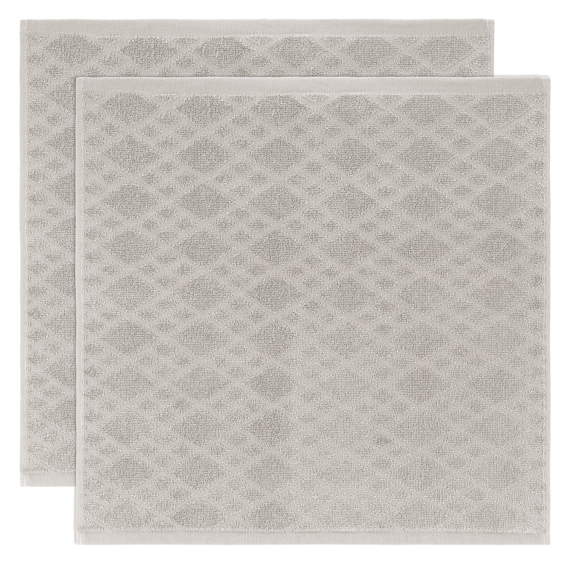 Vossen Küchenhandtücher Urban Grid 2er Set stone - 7160 - 50x50 cm