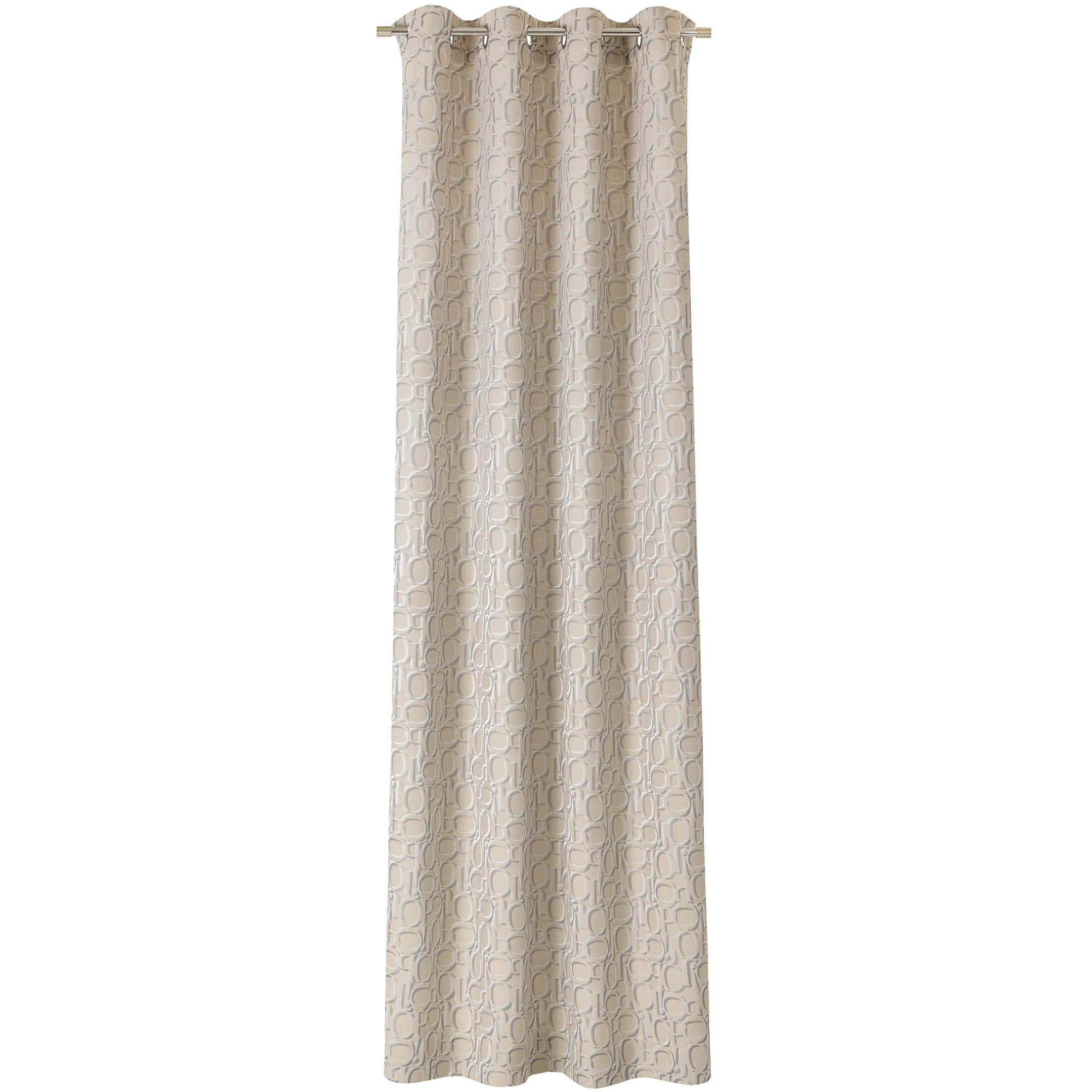 JOOP! Vorhang Gardine Ornament mit Ösen - Größe: 140x250 cm - Farbe: Beige - 030