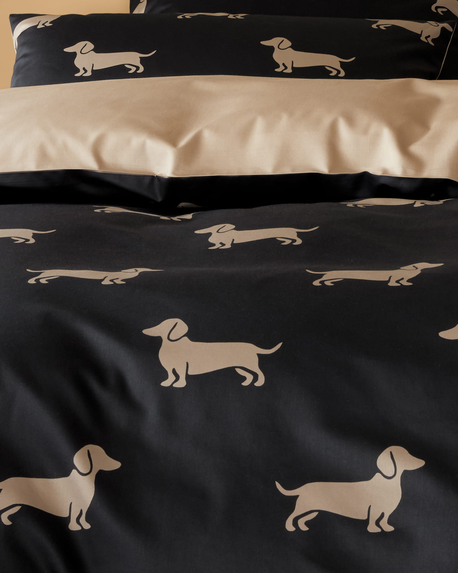 elegante Bettwäsche WE LOVE DOGS Dogs 24540 Schwarz-Beige - 9
