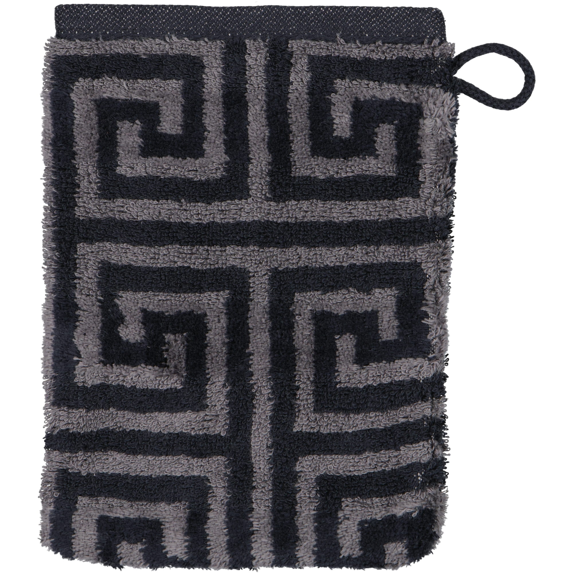 Cawö Handtücher Noblesse Elegance Allover 1088 anthrazit - 97 - Waschhandschuh 16x22 cm