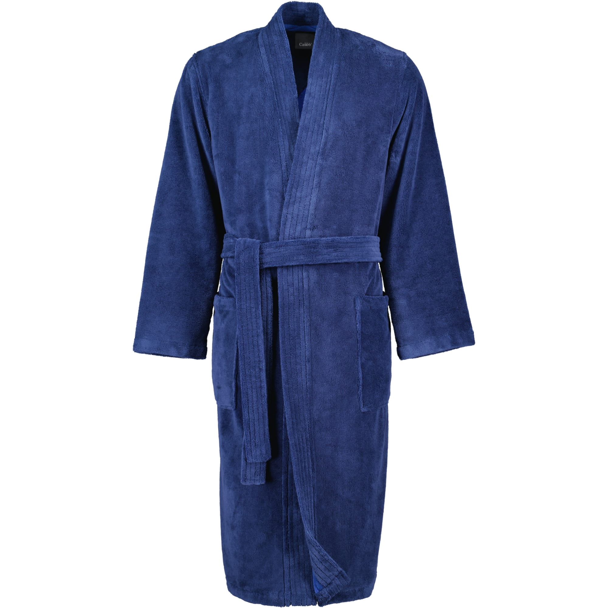 Cawö Home Herren Bademantel Kimono 800 - Farbe: nachtblau - 11 - L