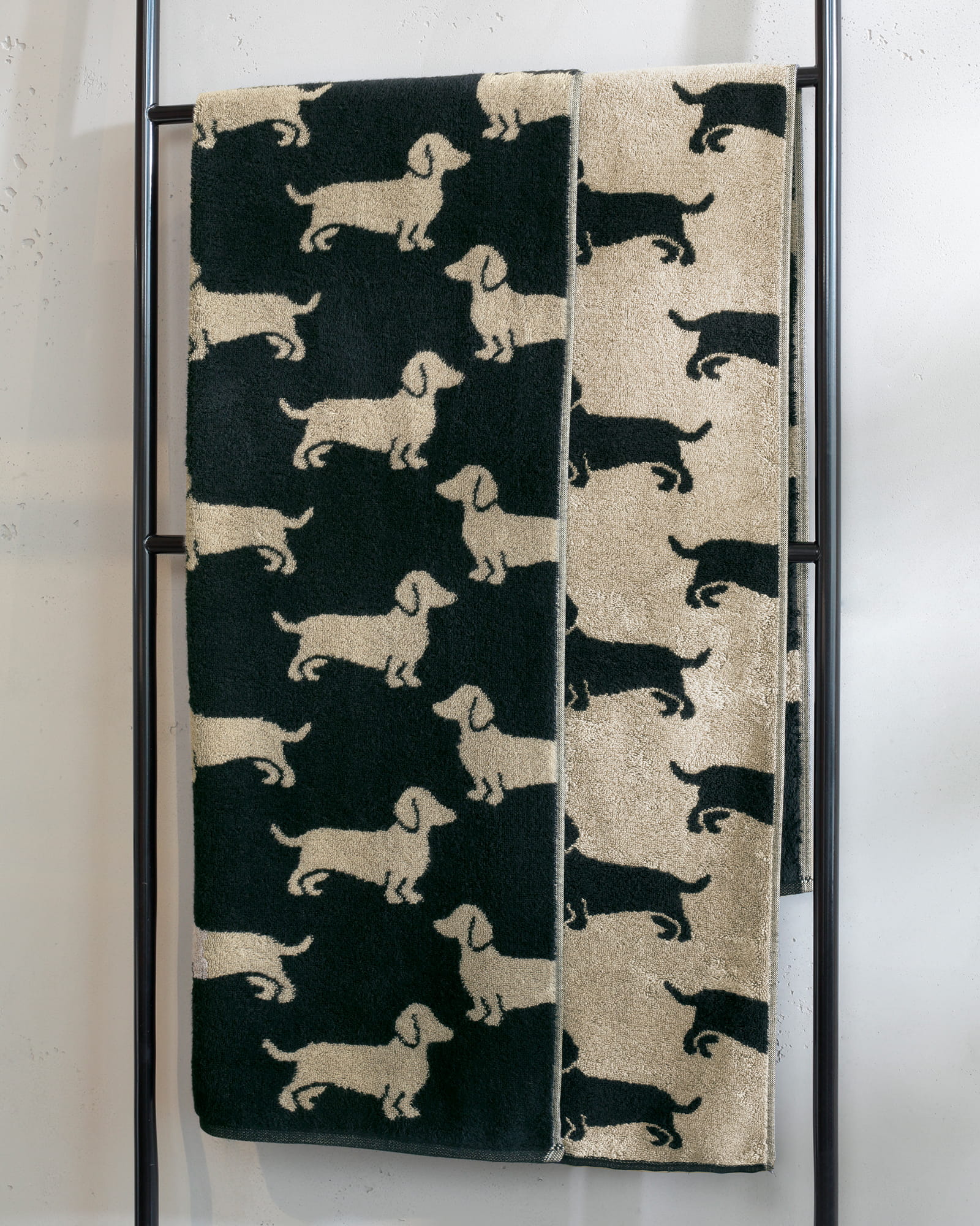 elegante Bettwäsche WE LOVE DOGS Paws 24541 Schwarz-Beige - 9