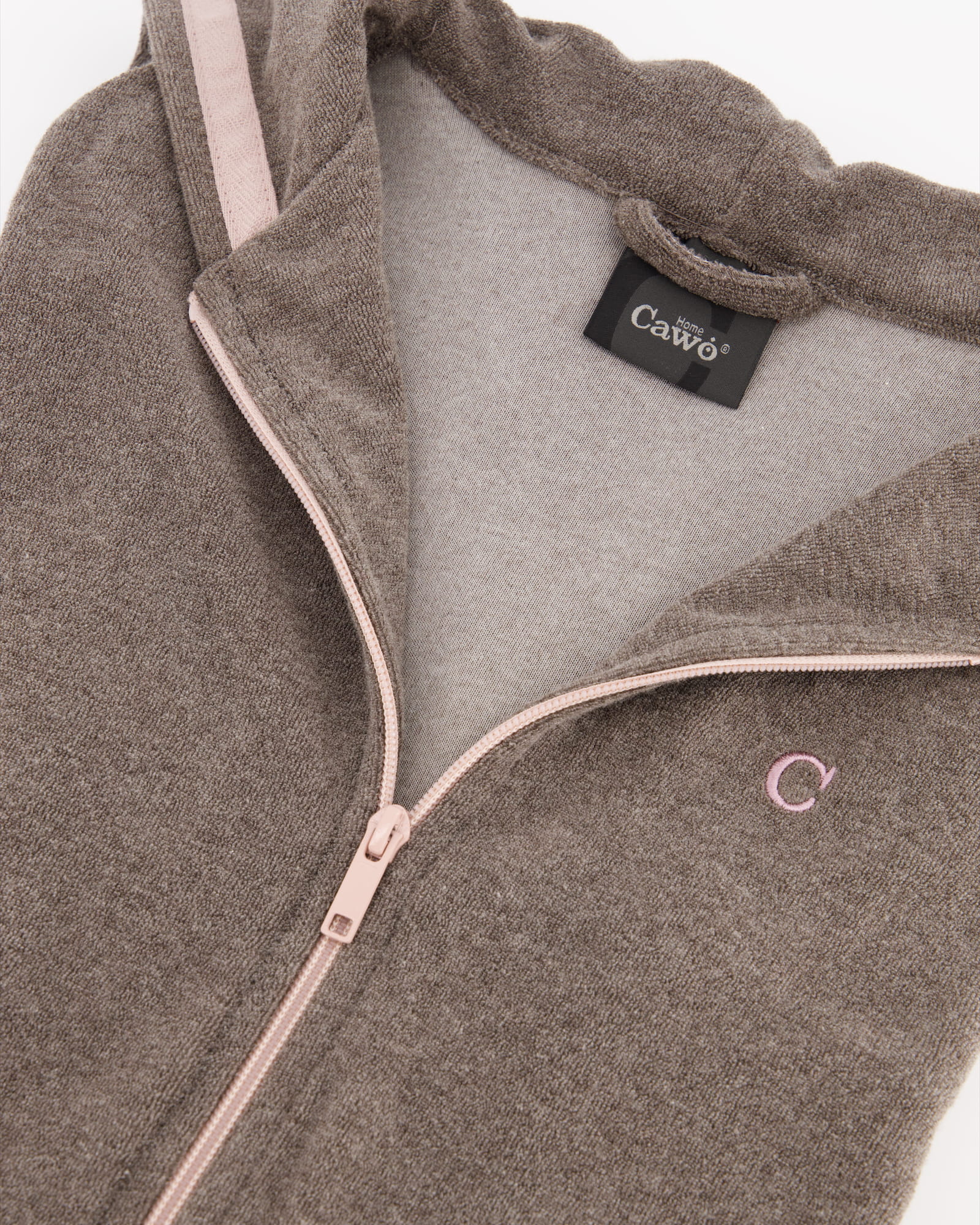 Cawö Home Bademäntel Damen Kurzmantel mit Kapuze Active 821 mocca-rosé - 32