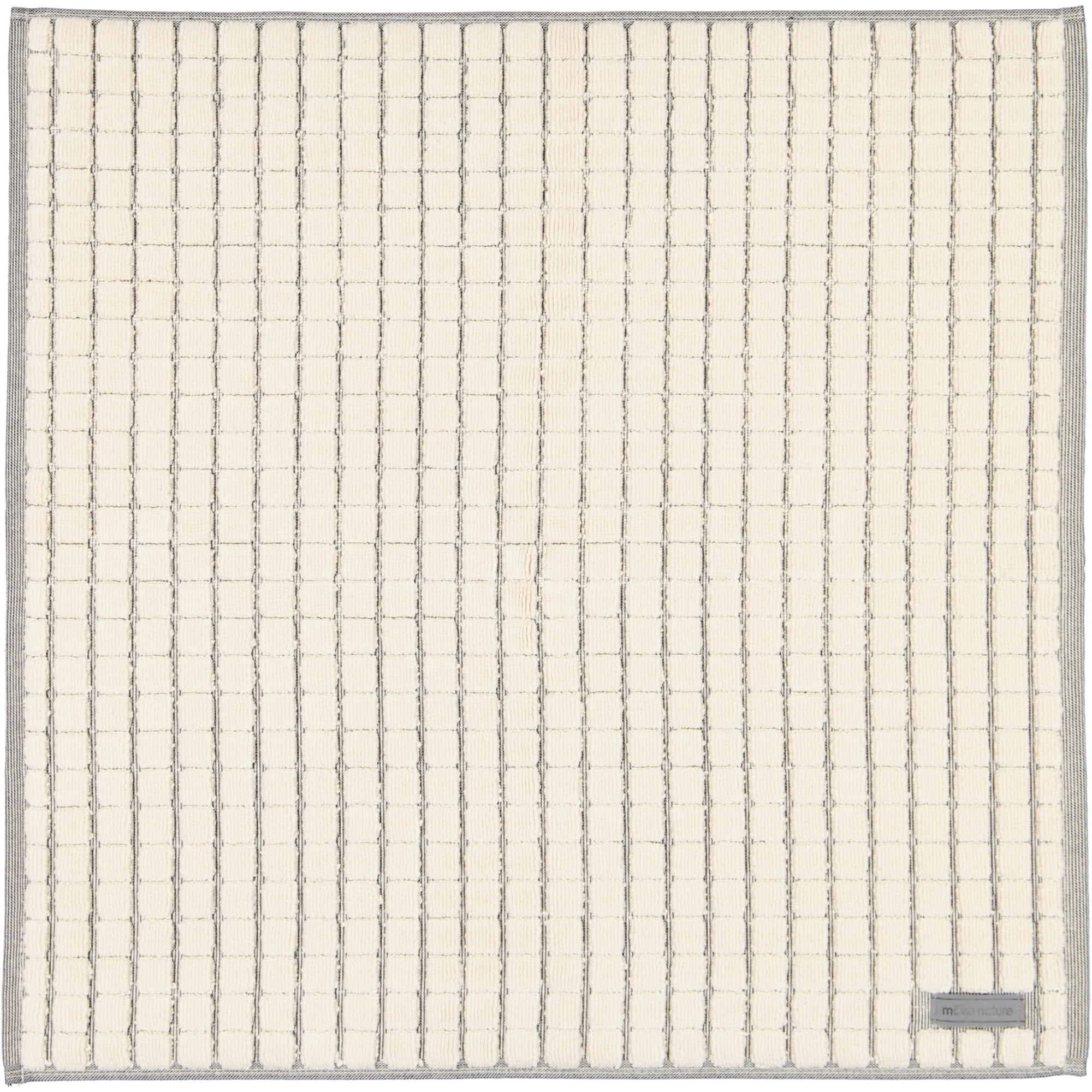 Möve - Eden - Badteppich Kästchenstruktur - Größe: 60x60 cm - Farbe: nature/black - 869 (1-0347/8127)