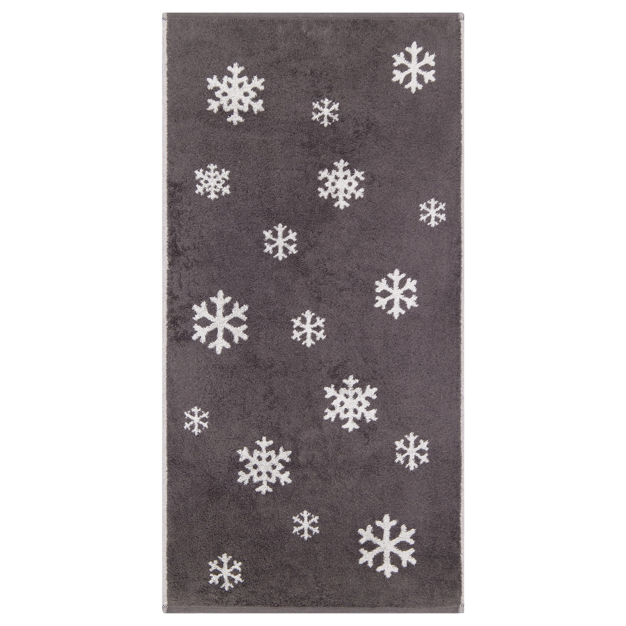 Cawö Handtücher WINTER EDITION Schneekristalle 6270 basalt/platin - 77