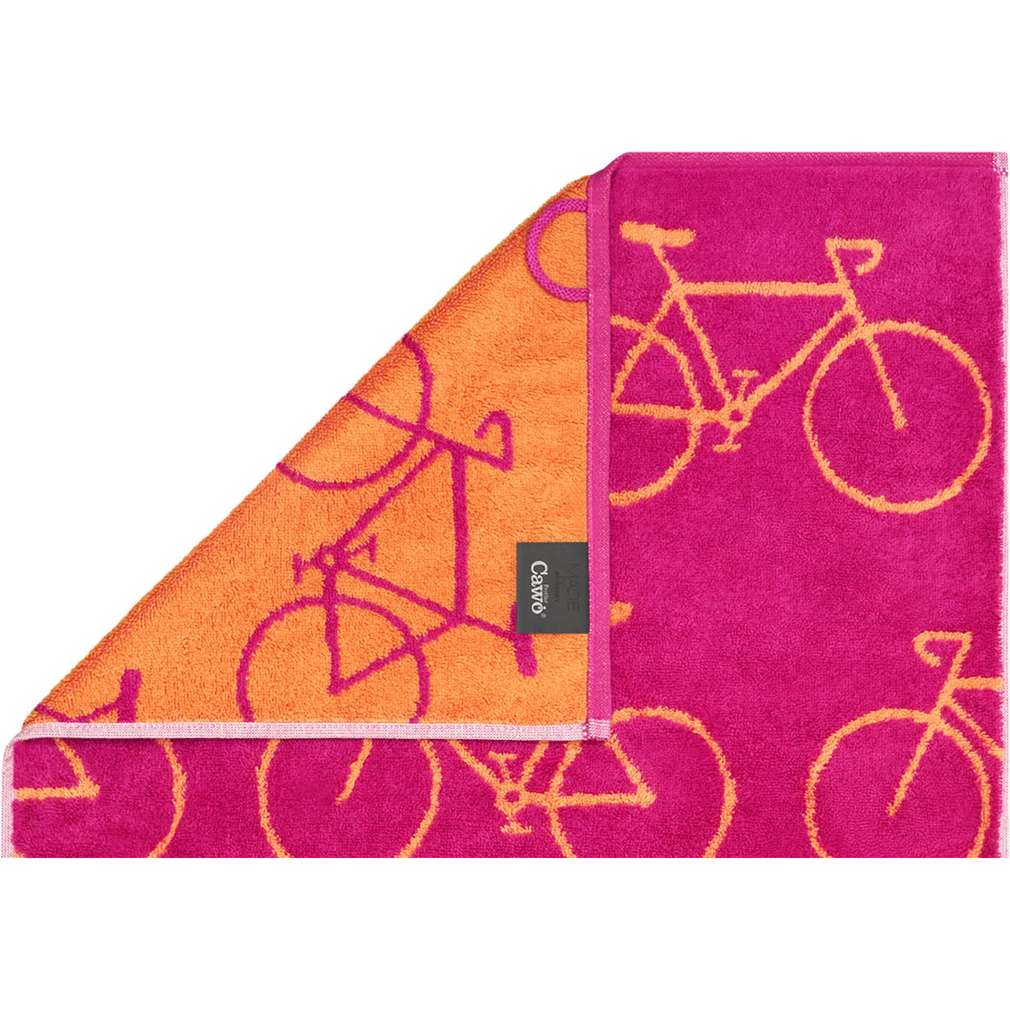 Cawö Handtücher Velo Edition Allover Fahrrad 6299 pink - 23