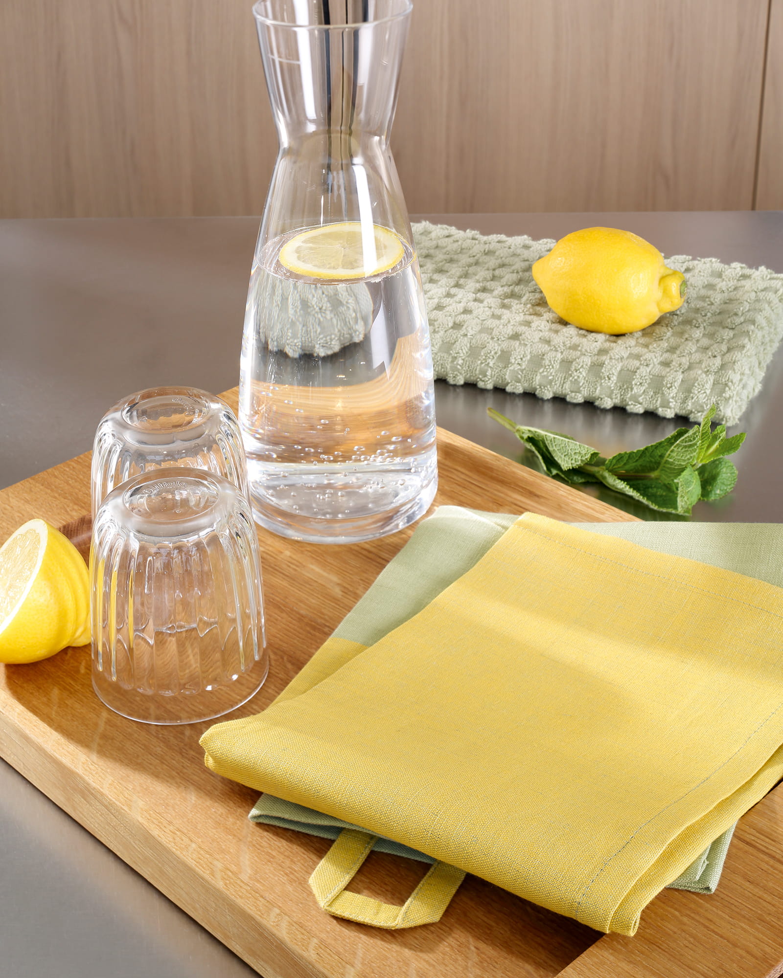 Cawö Home Geschirrtücher Cuisine Duo 535 scotch/wasabi - 54 - 50x70 cm