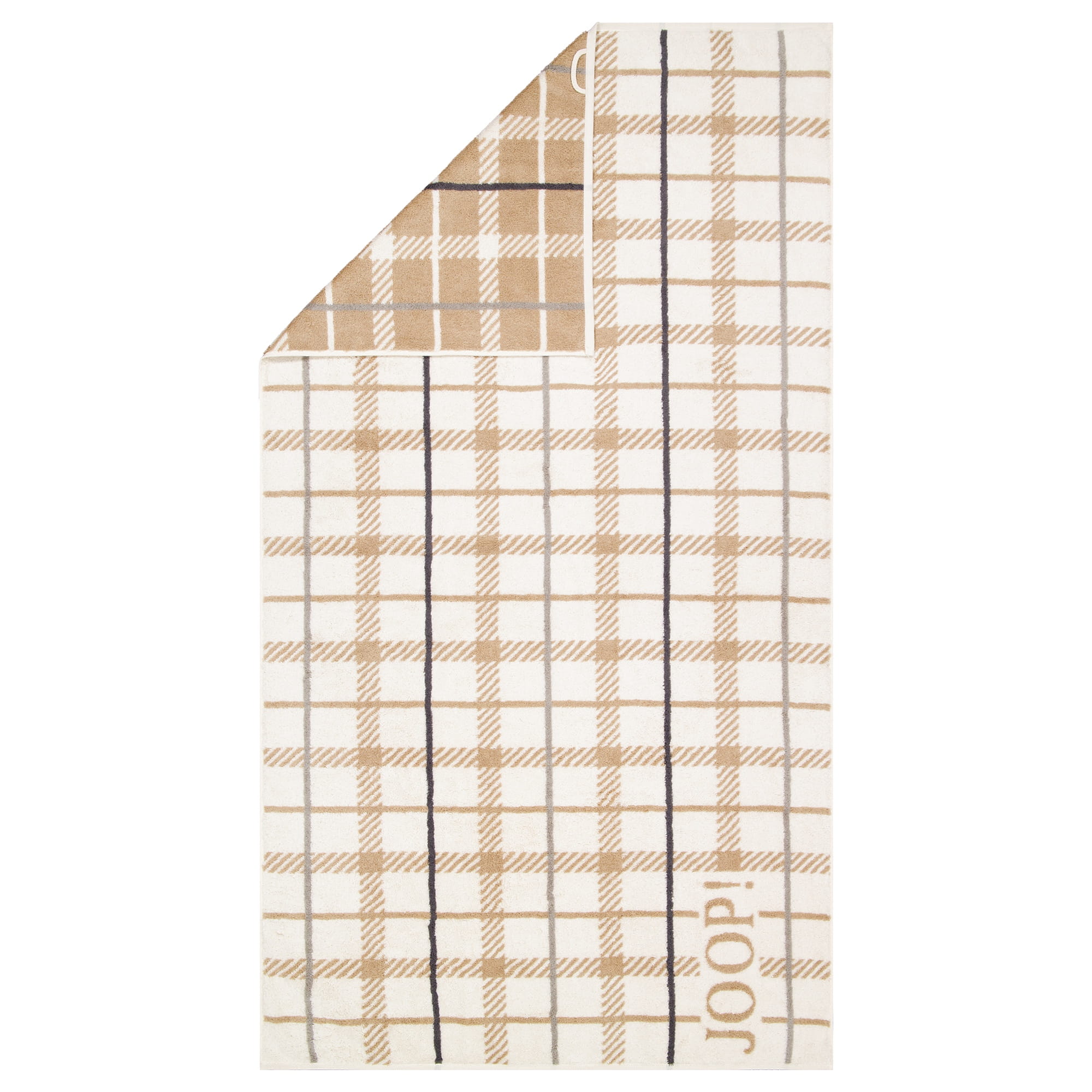 JOOP! Handtücher Contour Checked 1715 Creme - 37 - Duschtuch 80x150 cm