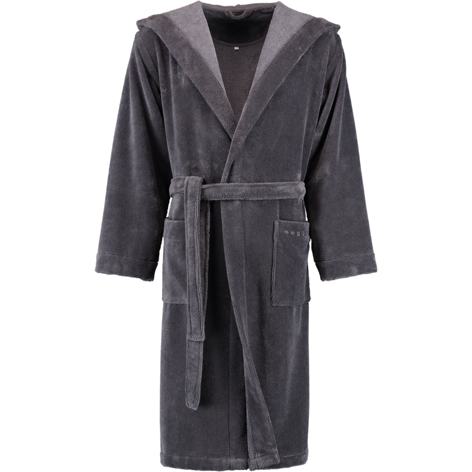bugatti Herren Bademantel Kapuze Roberto - Farbe: graphit - 766 - XL