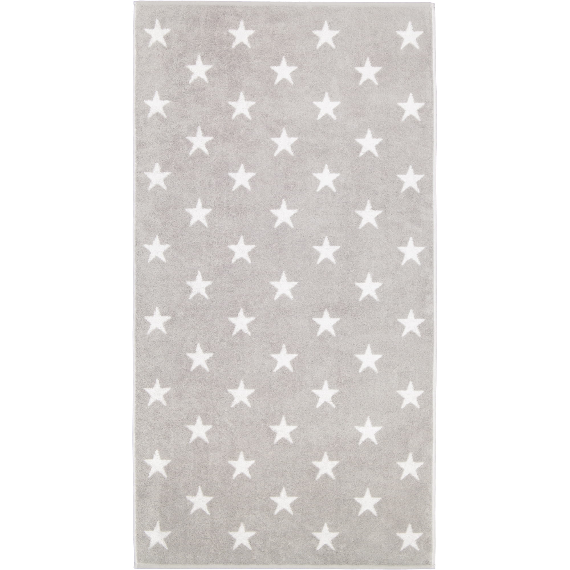 Cawö Handtücher NEW STARS Sterne groß 6260 platin/weiß - 76 - Duschtuch 70x140 cm