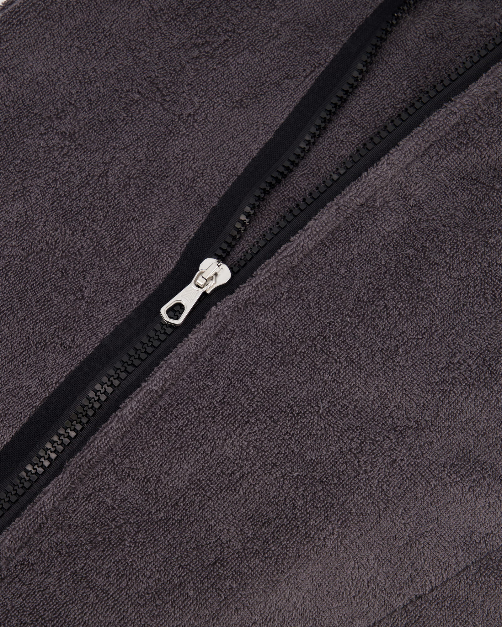 Cawö Bademäntel Herren Kapuze New Zipper 6516 anthrazit-schwarz - 774