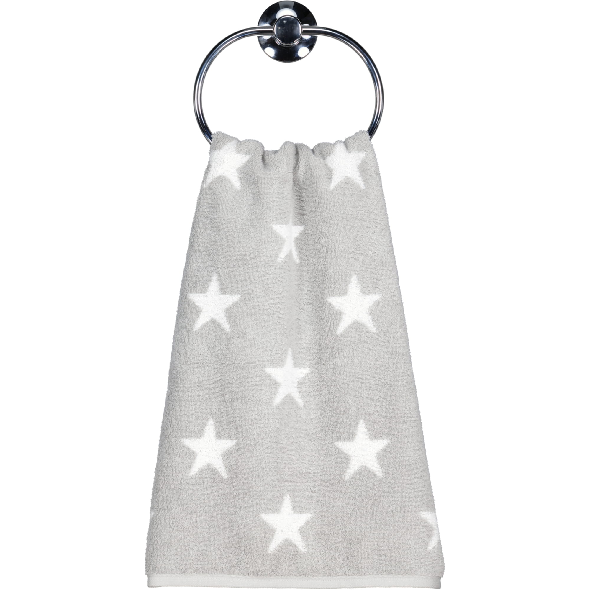Cawö Handtücher NEW STARS Sterne groß 6260 platin/weiß - 76 - Handtuch 50x100 cm