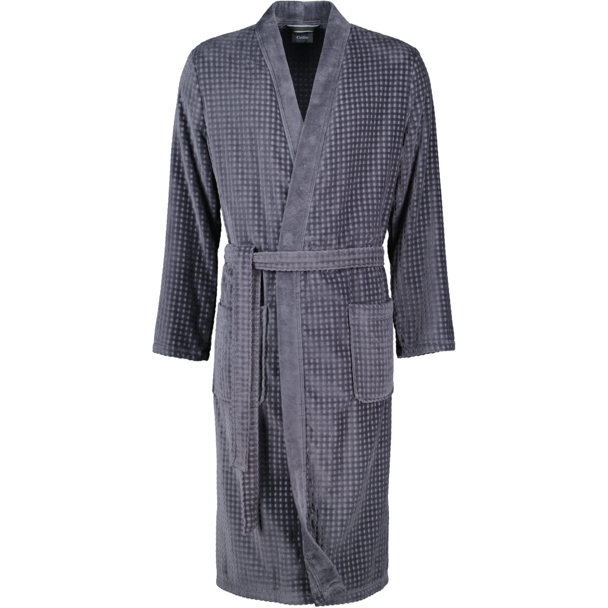 Cawö Herren Bademantel Kimono 3714 - Farbe: anthrazit - 774