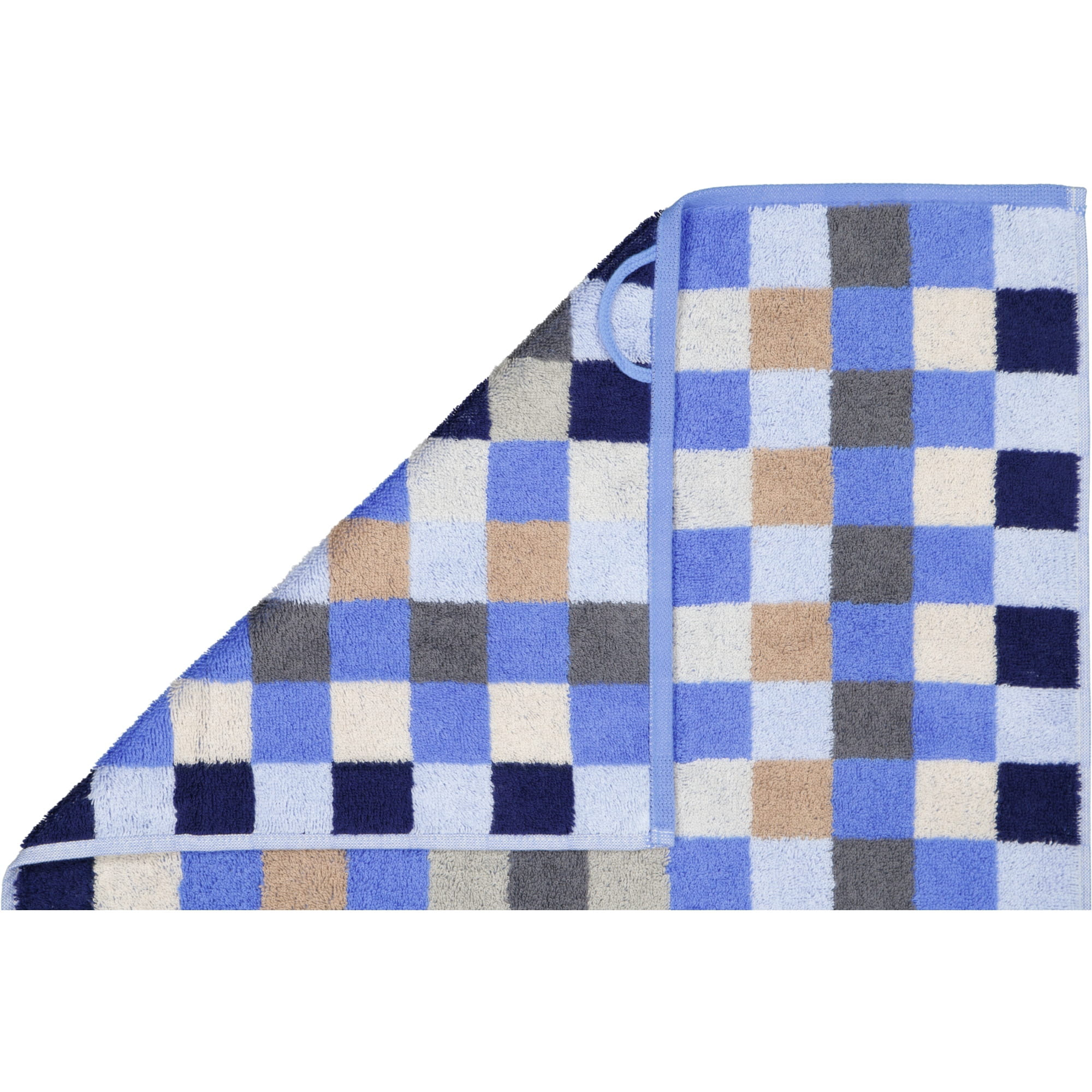Cawö - Unique Karo 942 - Farbe: saphir - 11 - Handtuch 50x100 cm