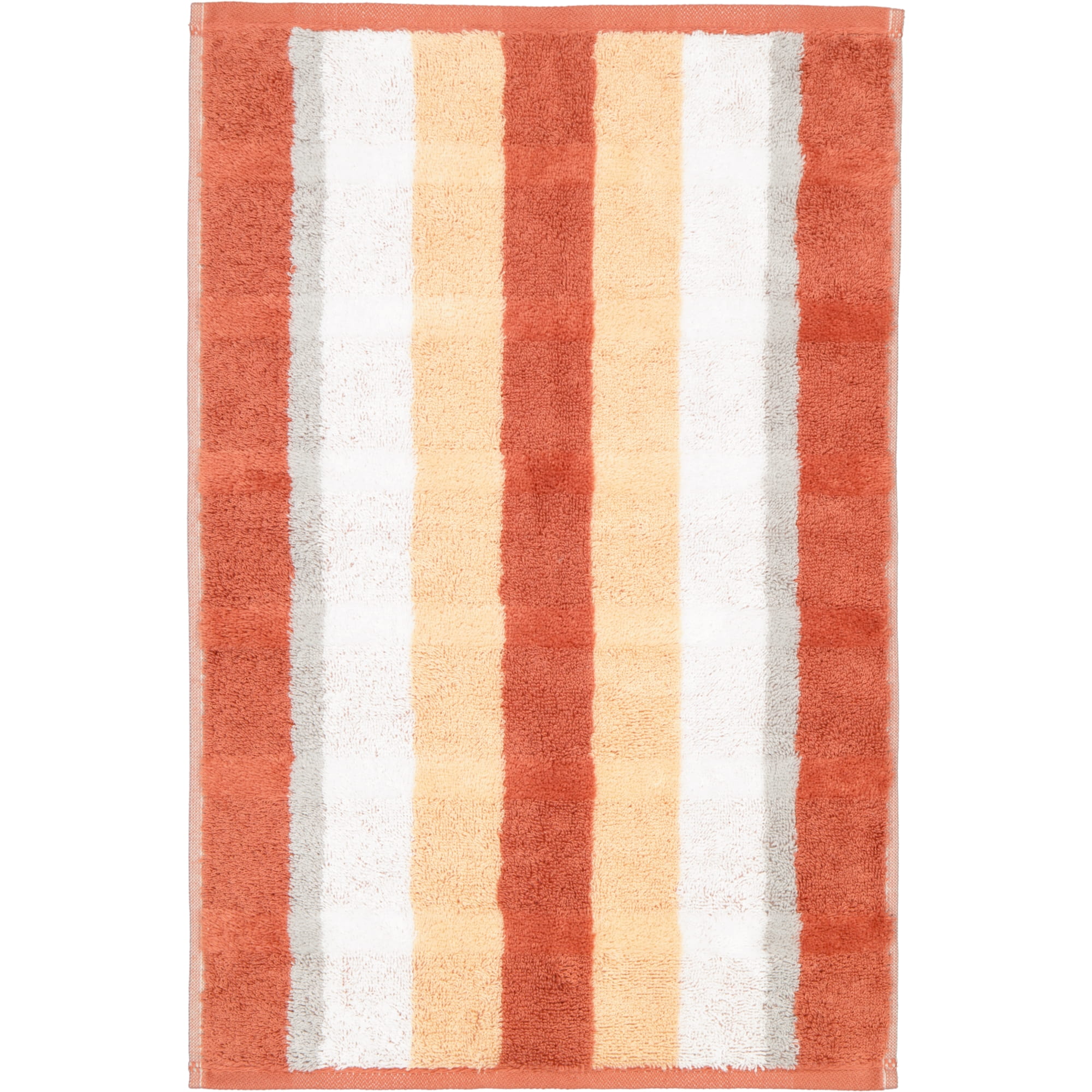 Cawö Handtücher Noblesse Stripe 1087 brick - 33 - Gästetuch 30x50 cm