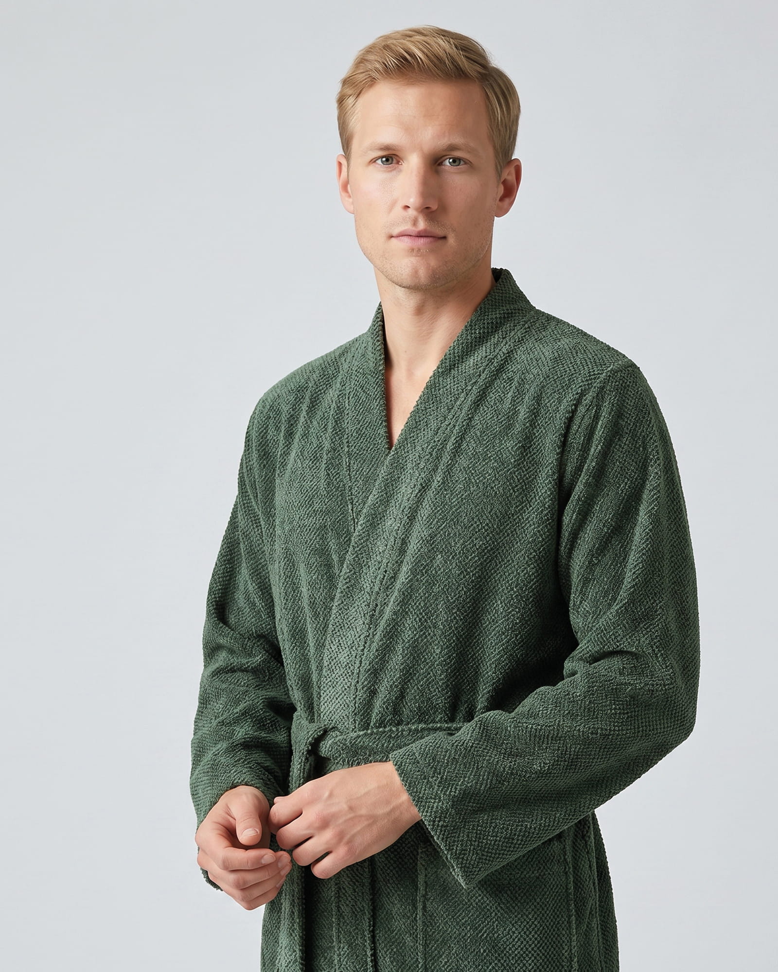 Cawö Bademäntel Herren Kimono Streifen 5507 field - 47