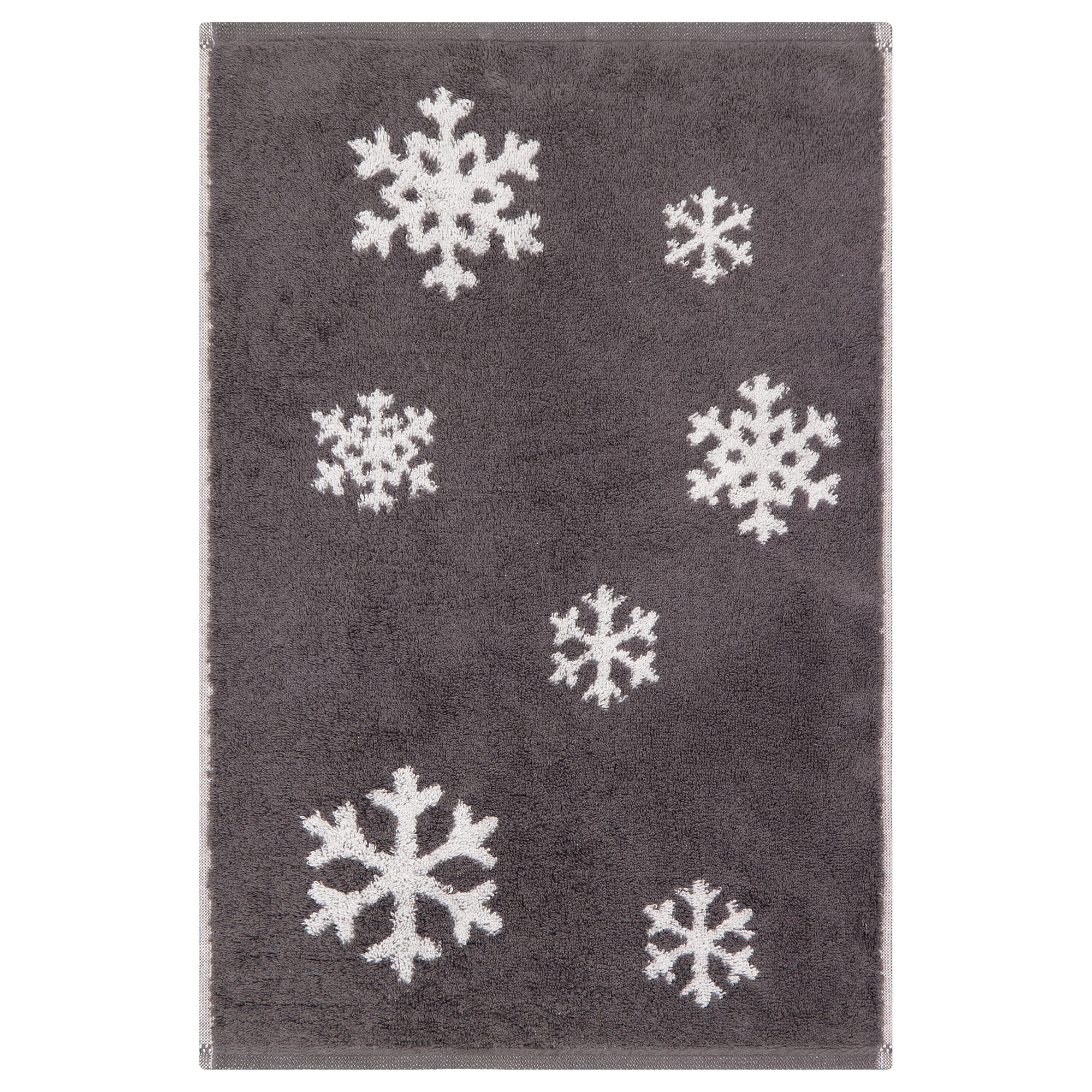 Cawö Handtücher WINTER EDITION Schneekristalle 6270 basalt/platin - 77 - Gästetuch 30x50 cm