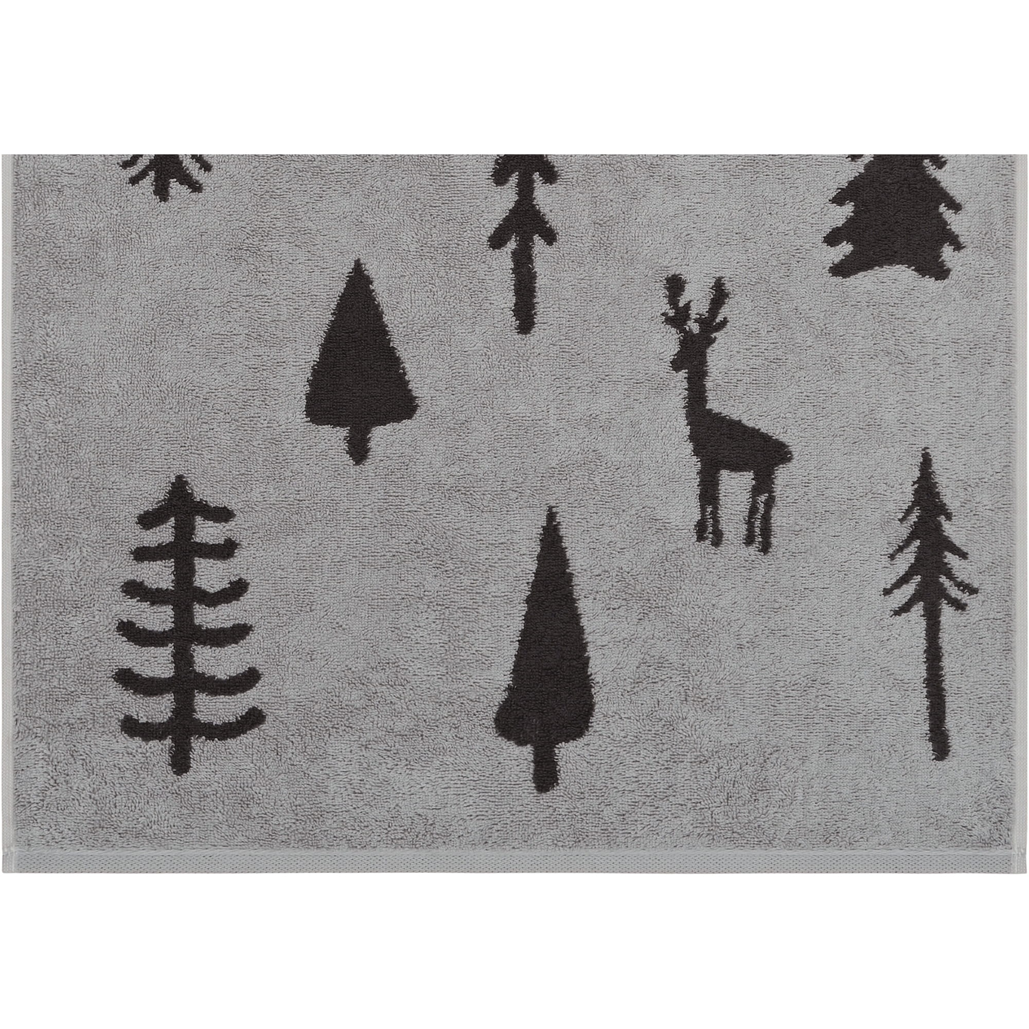 Cawö Handtücher WINTER EDITION Tannen 6273 platin/basalt - 70 - Gästetuch 30x50 cm
