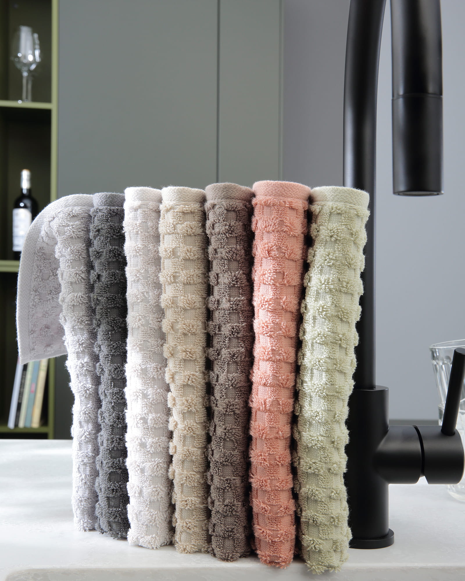 Cawö Küchenhandtücher Cuisine Pro Uni 520 basalt - 740 - 50x50 cm