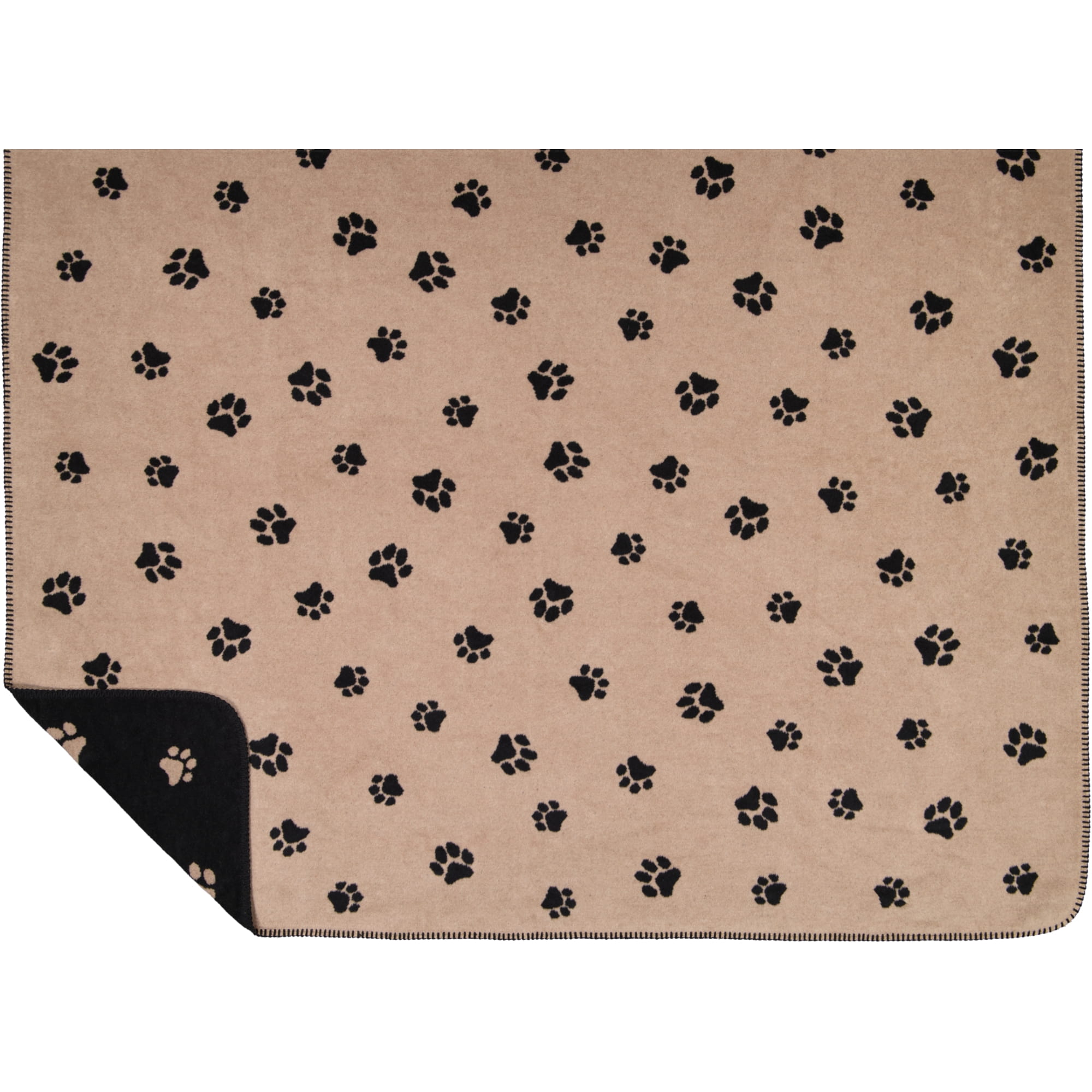 Cawö Wohndecken WE LOVE DOGS 62470 schwarz/beige - 93 - 150x200 cm