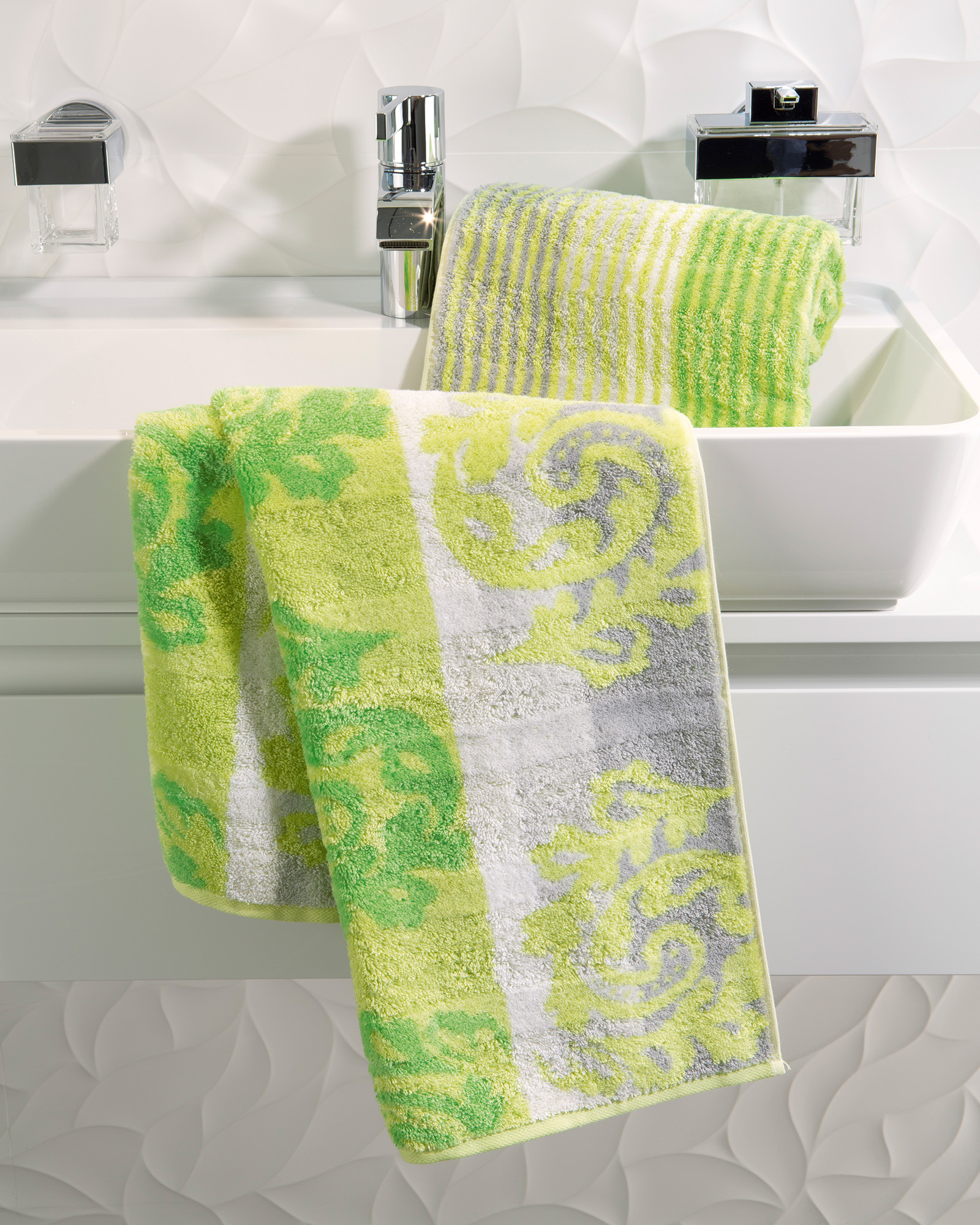 Cawö - Noblesse Cashmere Streifen 1056 - Farbe: mint - 14