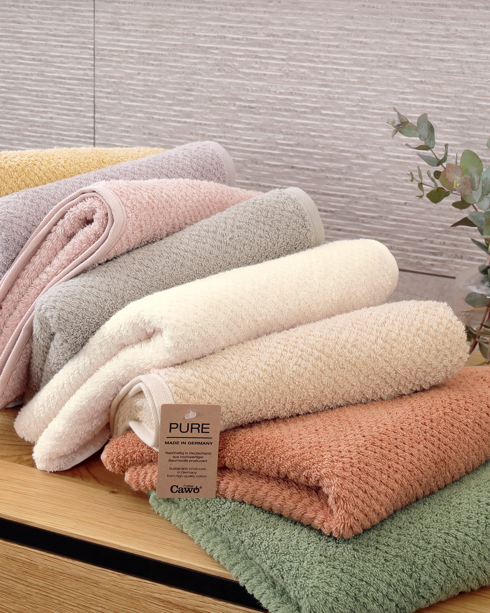 Cawö Handtücher Pure 6500 - Farbe: natur - 356 - Waschhandschuh 16x22 cm