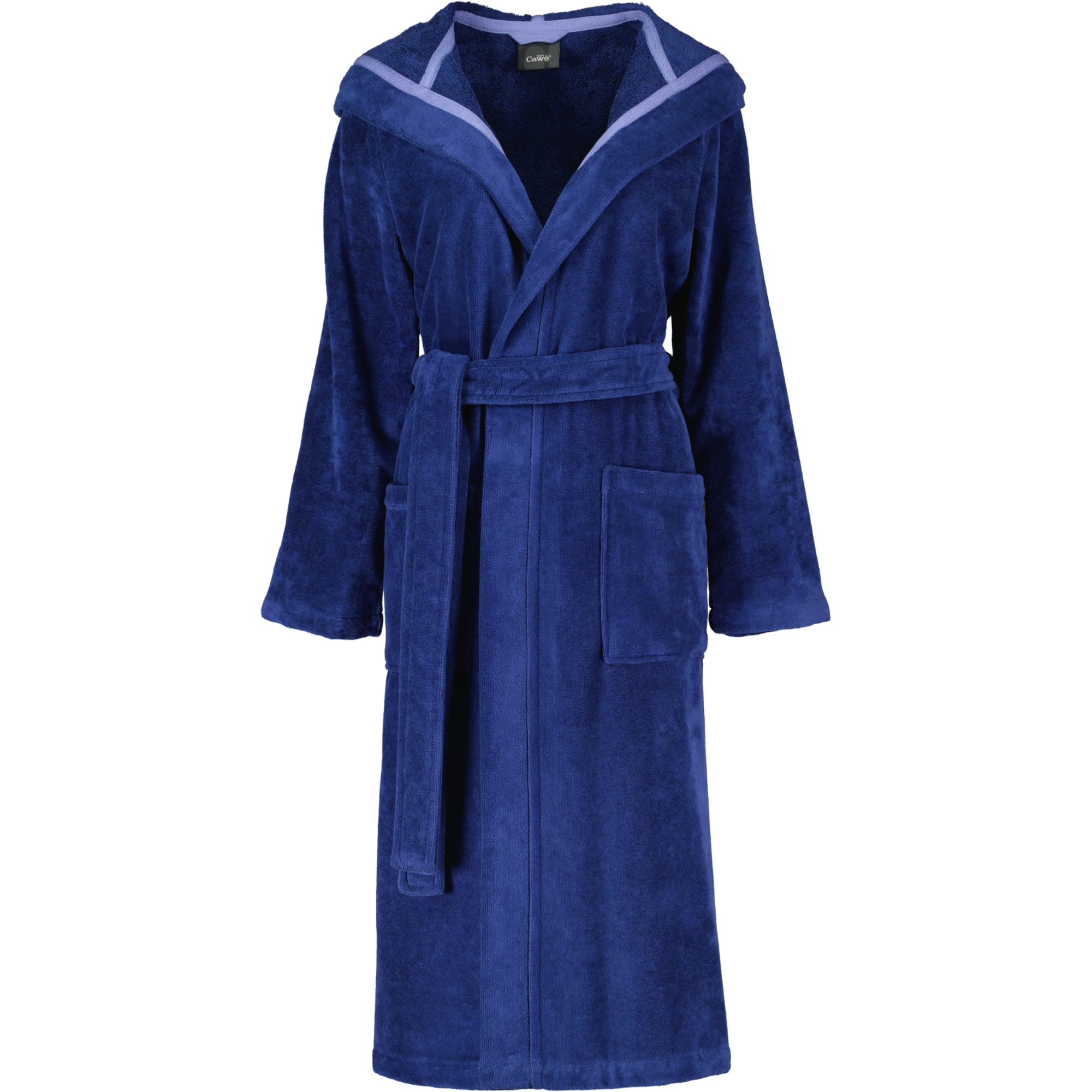 Cawö Home - Damen Bademantel Kapuze 825 - Farbe: blau - 11