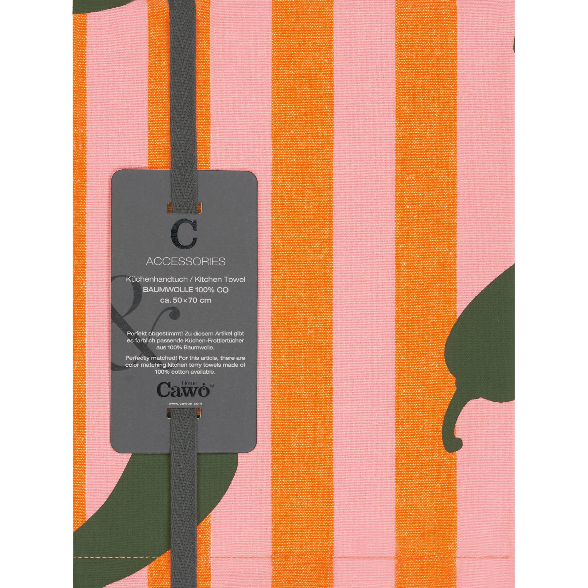 Cawö Home Geschirrtücher Prints & Stripes Pimentos 545 rosa/orange - 23 - 50x70 cm