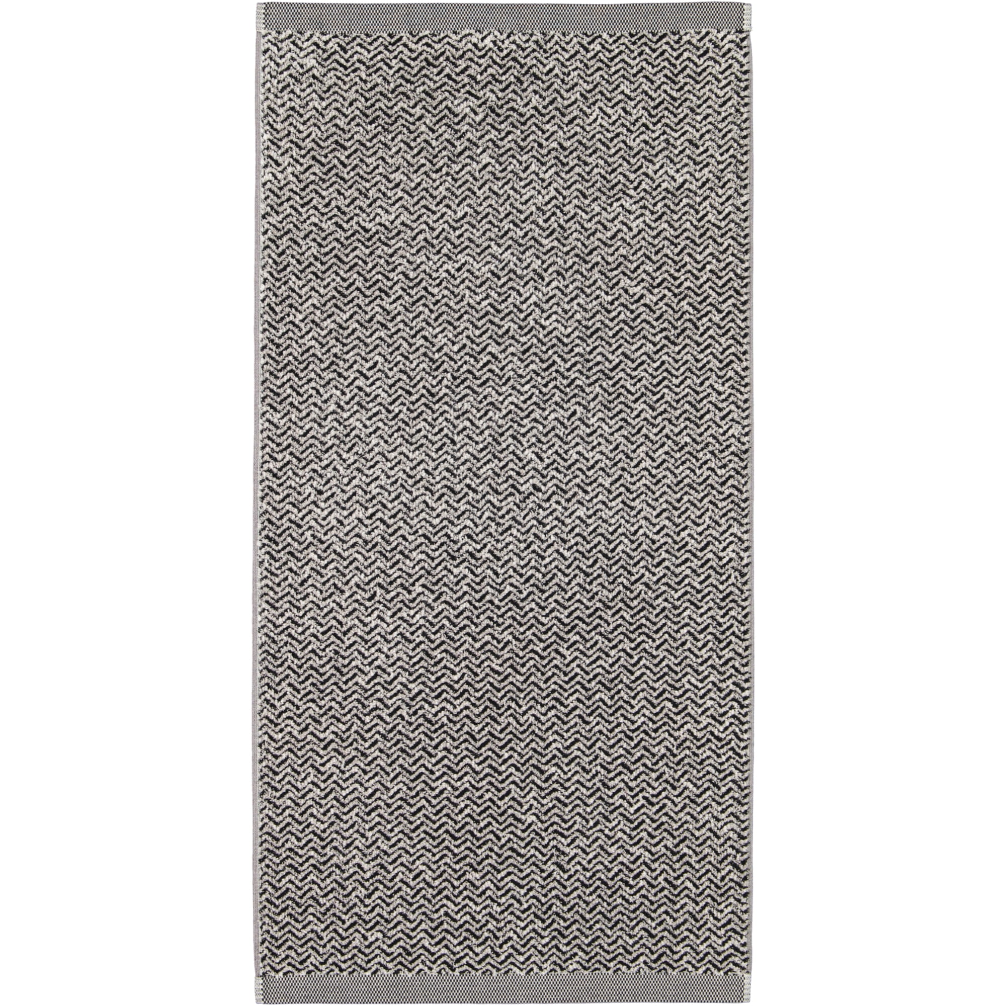 Möve - Brooklyn Fischgrat - Farbe:  nature/black - 081 (1-0567/8970) - Handtuch 50x100 cm